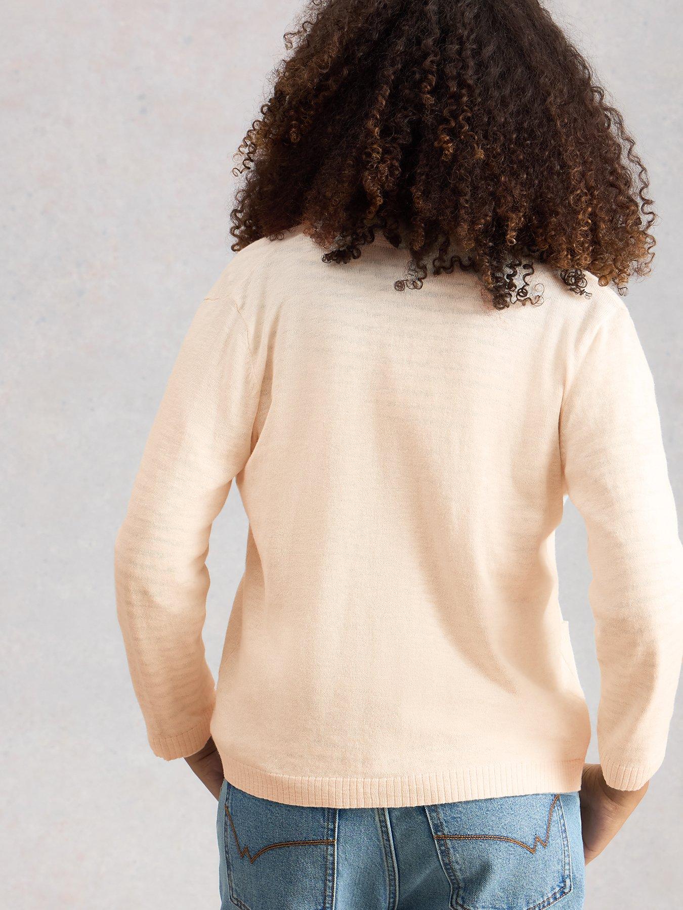  image of white-stuff-nova-linen-blend-cardigan-white
