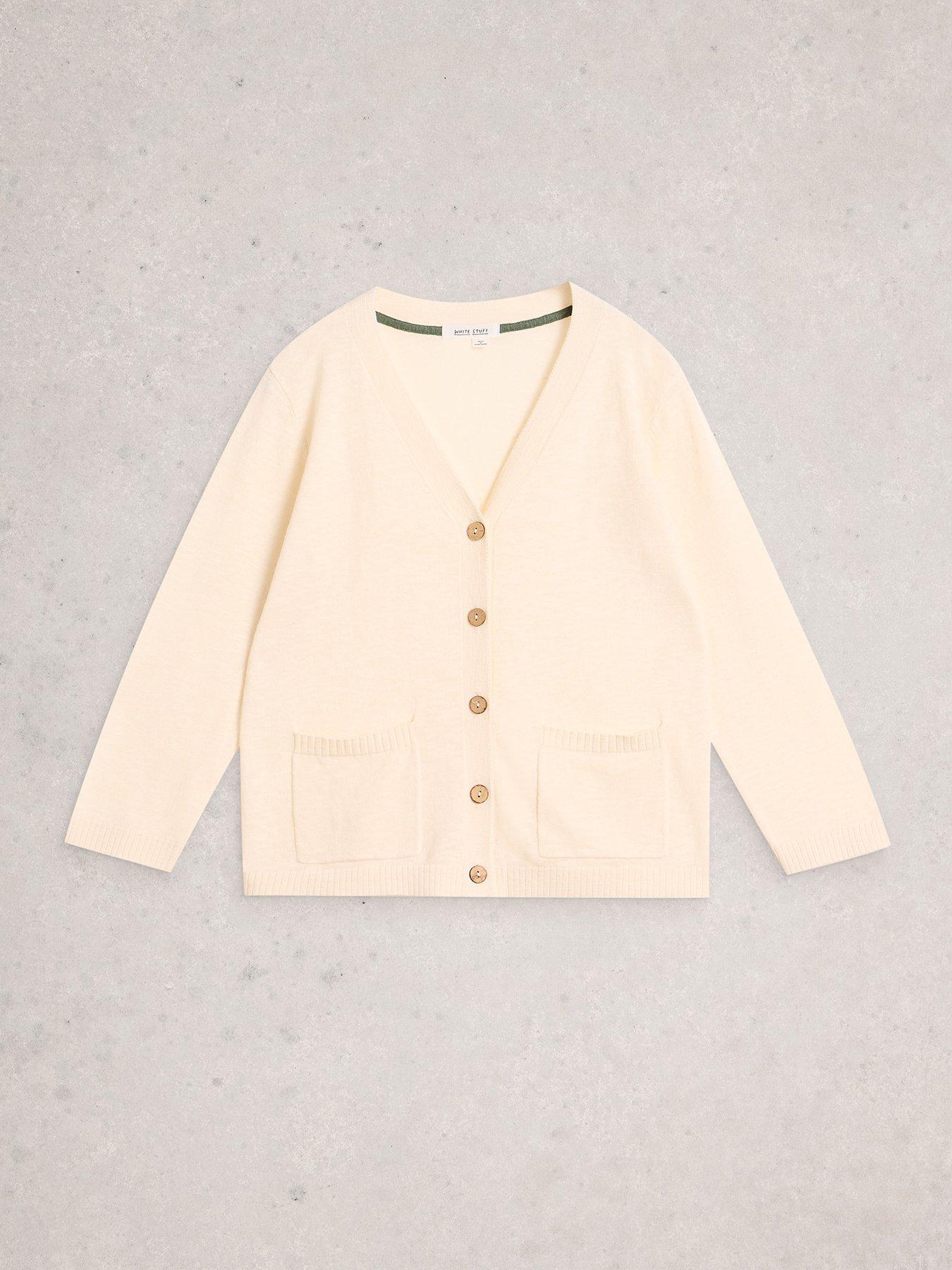  image of white-stuff-nova-linen-blend-cardigan-white