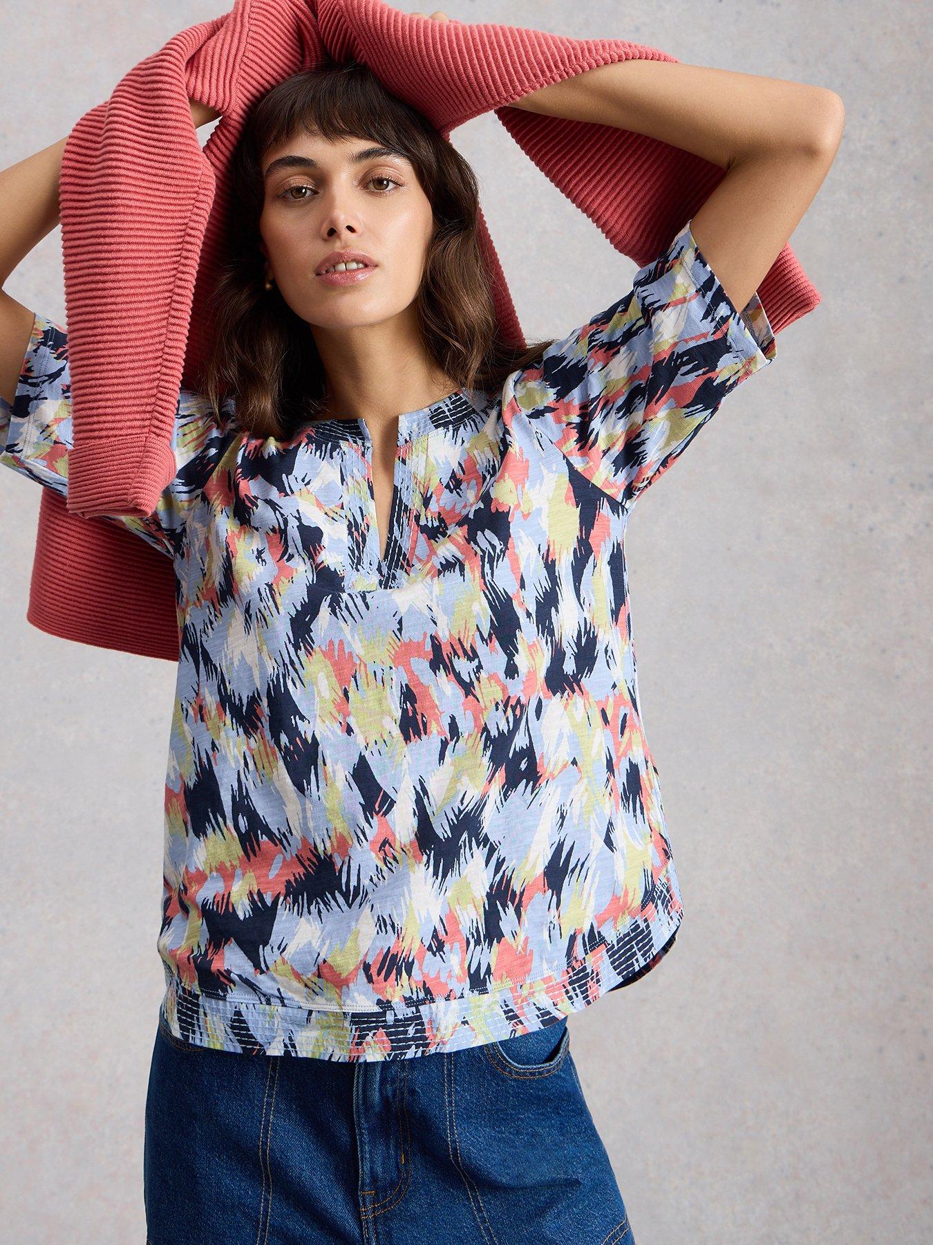 White Stuff Weaver Notch Neck Tee