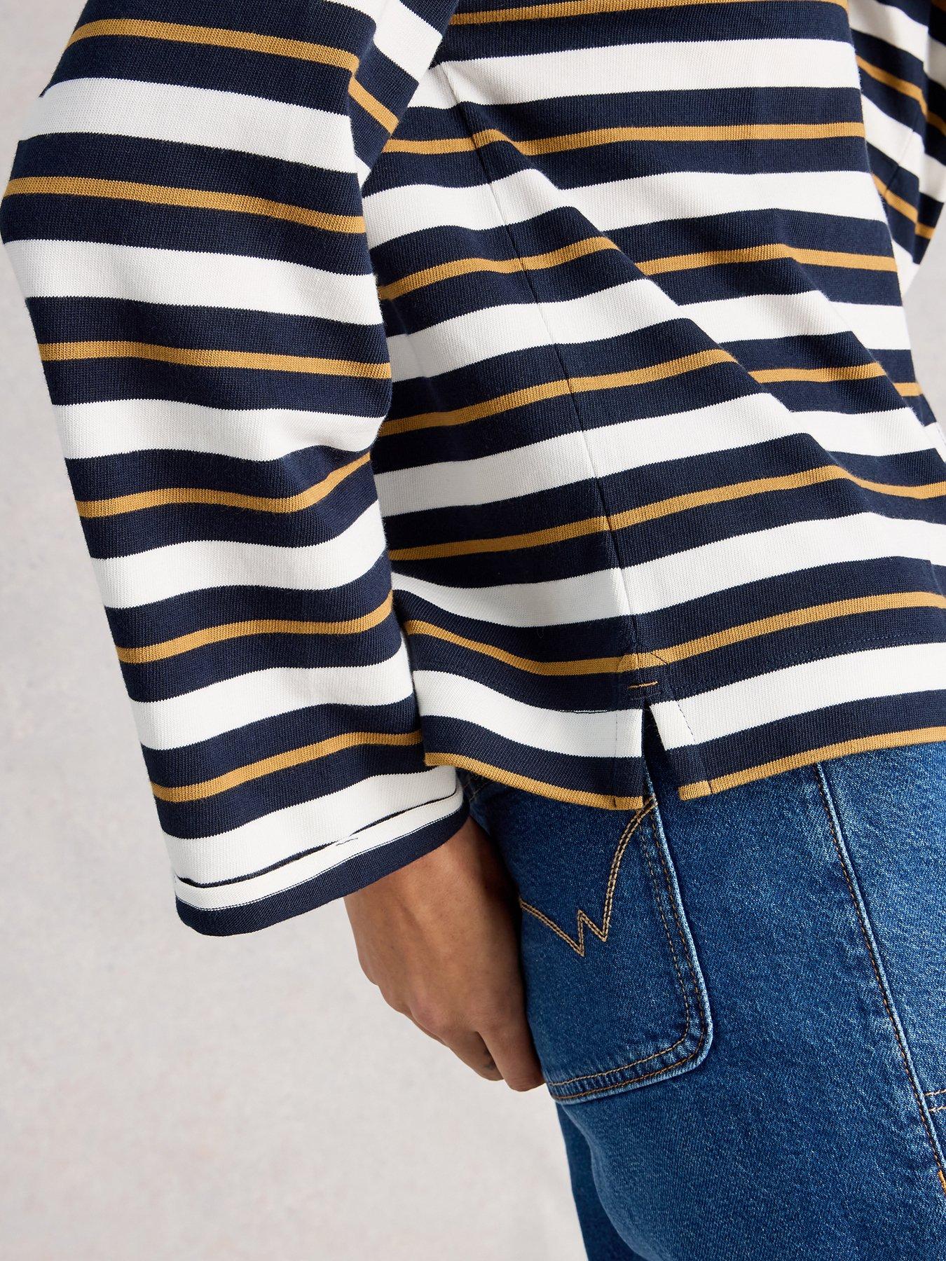  image of white-stuff-kim-long-sleeve-top-navy