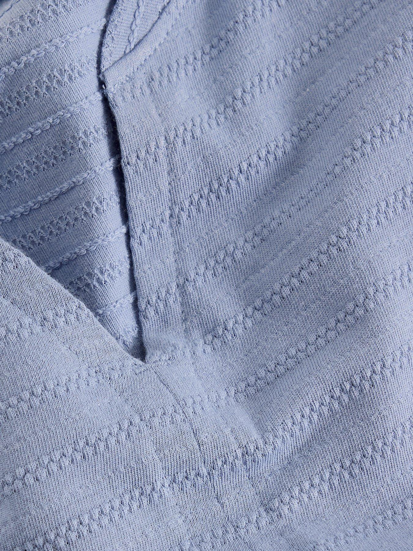  image of white-stuff-nelly-notch-texture-t-shirt-blue