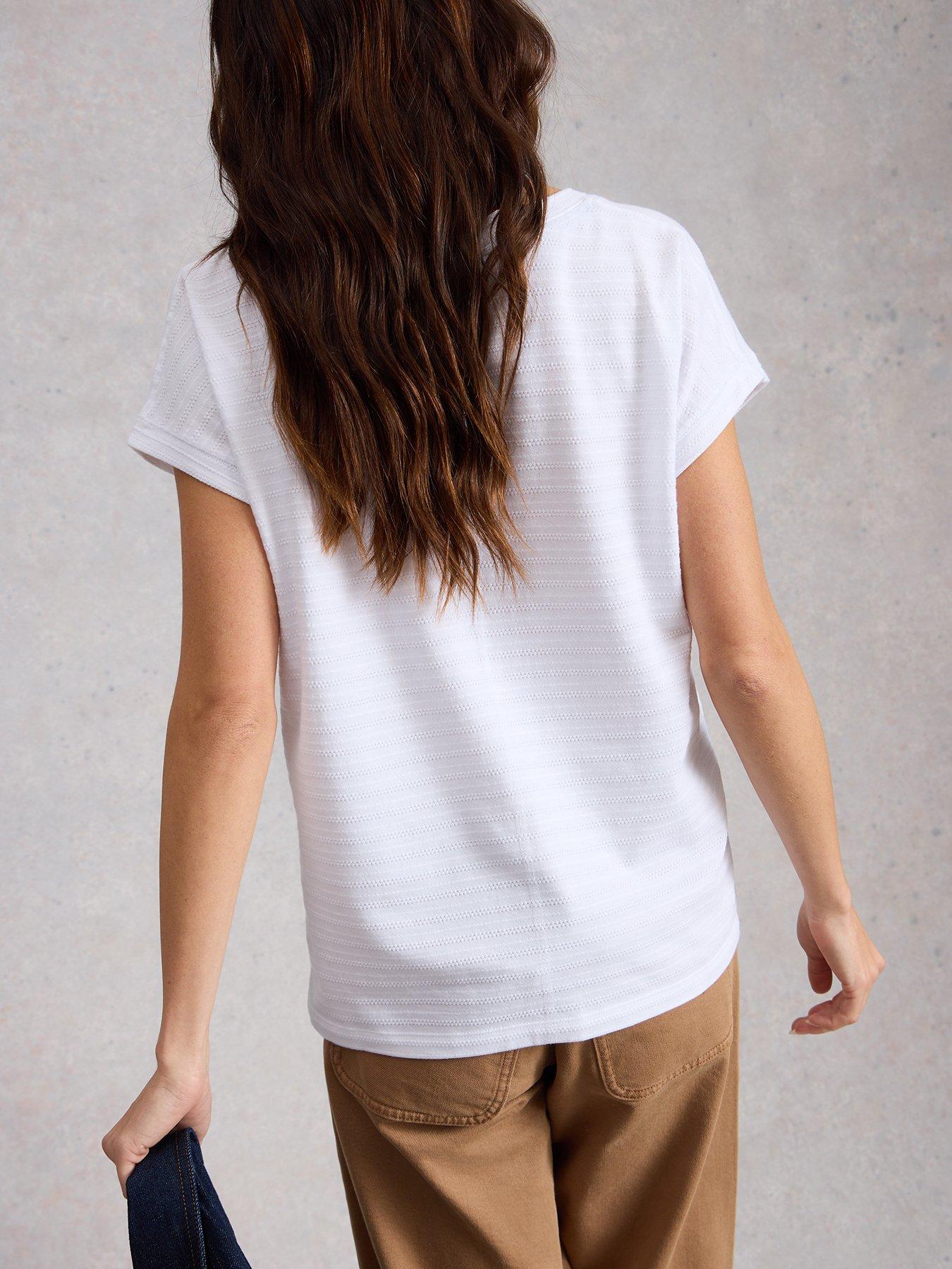 stillFront image of white-stuff-nelly-notch-texture-t-shirt-white