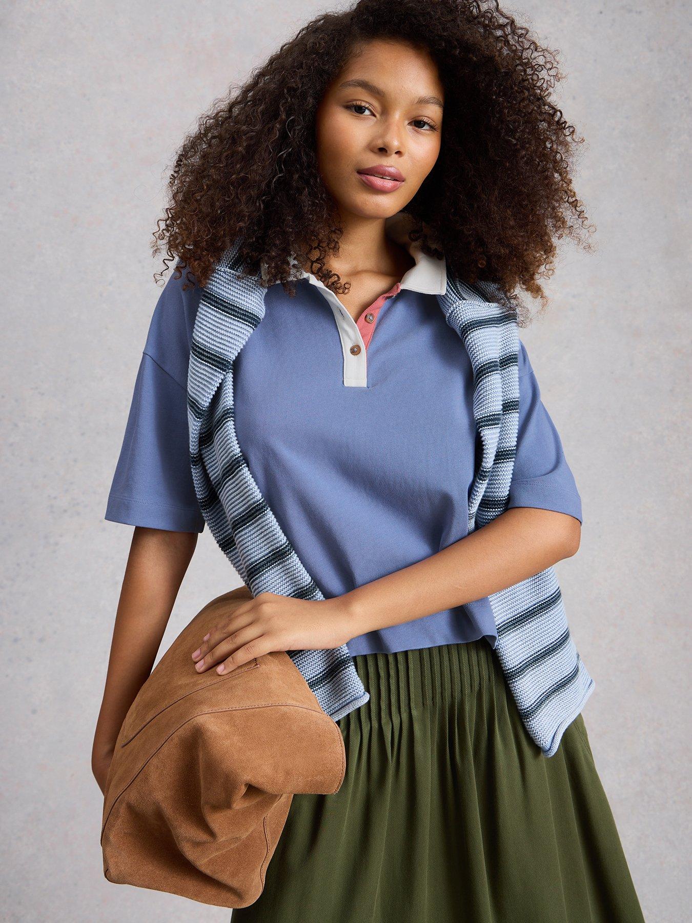 White Stuff Ruby Rugby Top - Blue