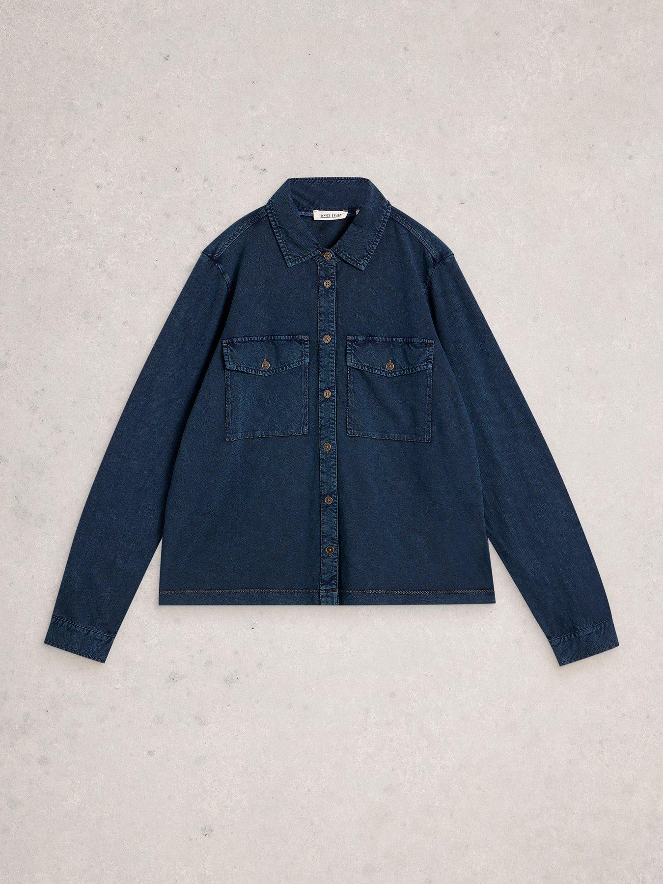 Image 5 of 6 of White Stuff Una Pocket Utility Shirt - Blue