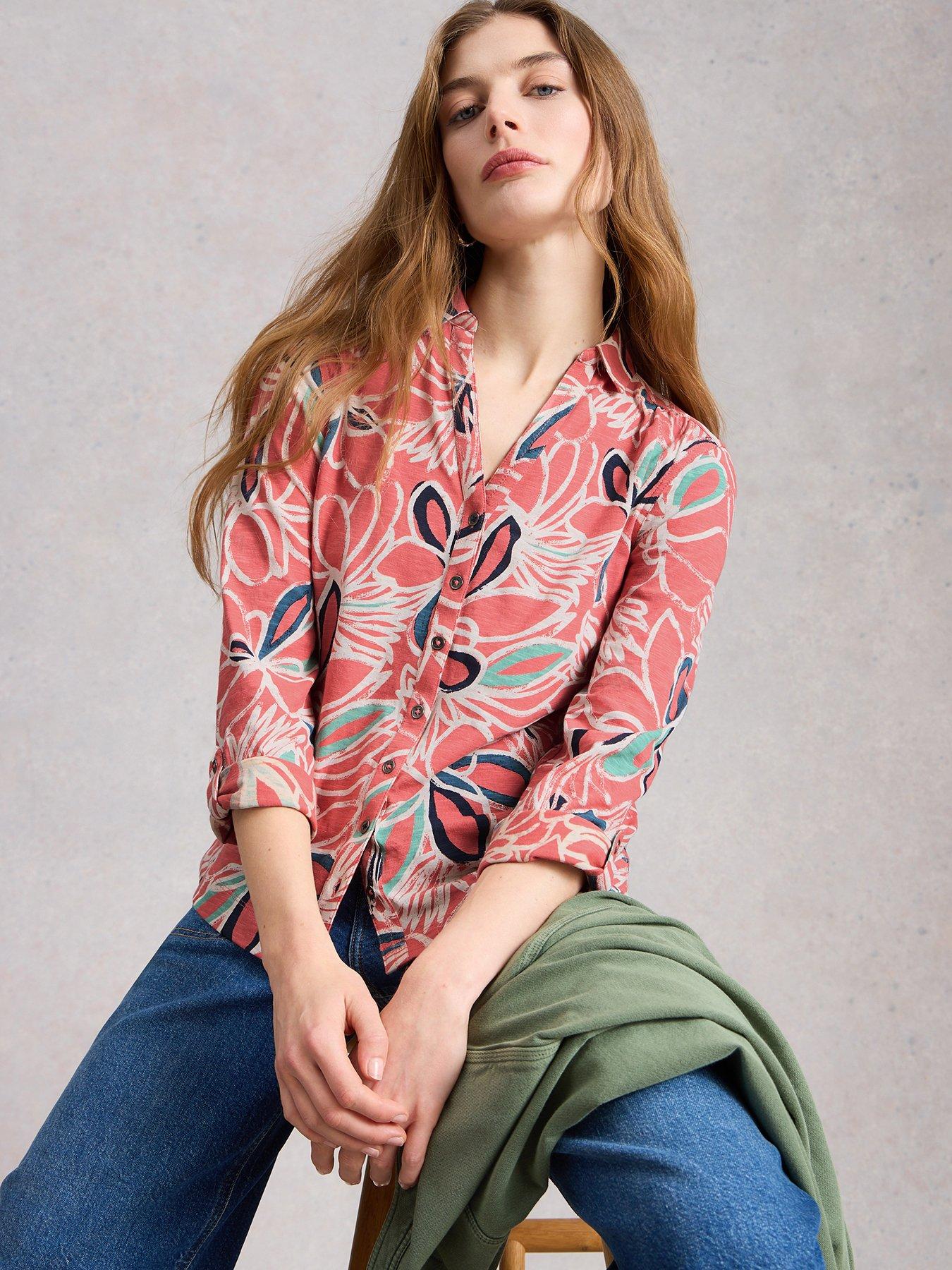 White Stuff Annie Jersey Shirt - Pink