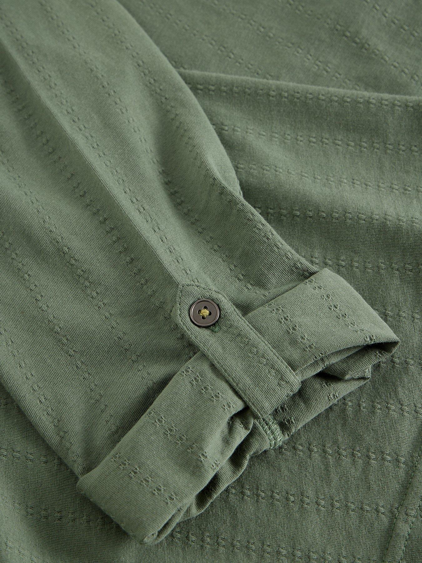  image of white-stuff-allie-jersey-texture-shirt-green
