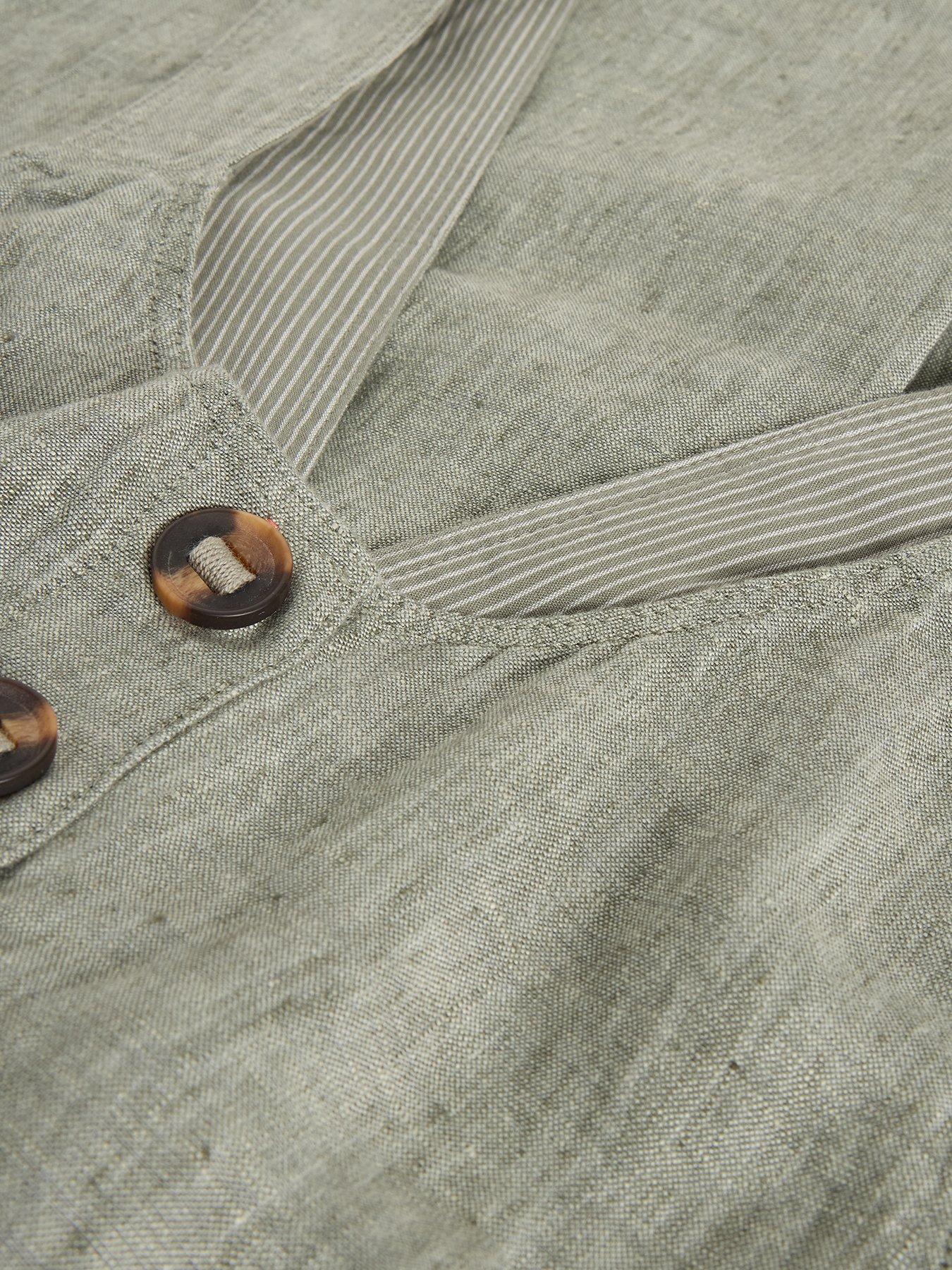  image of white-stuff-viola-linen-dungaree-green