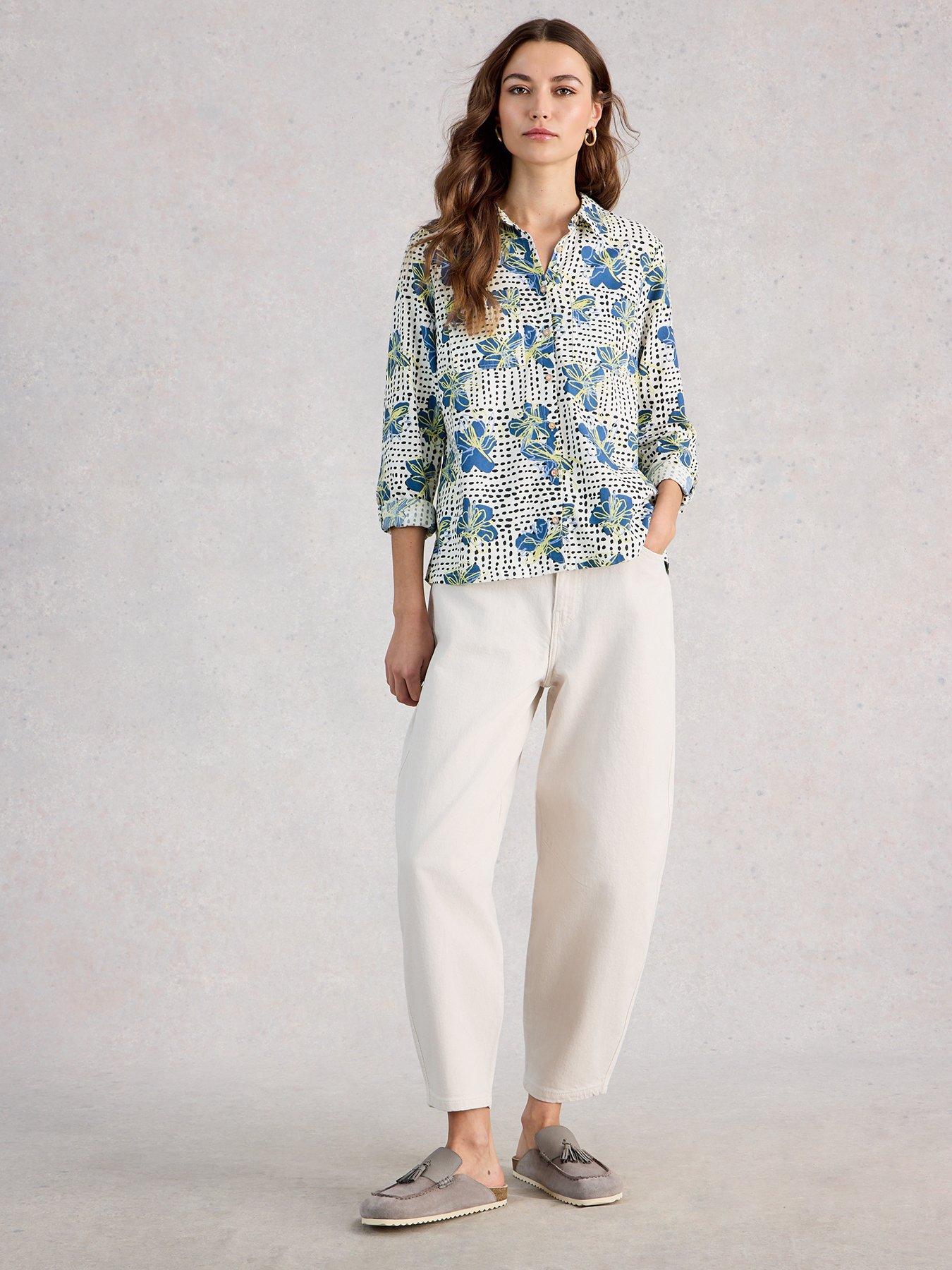 Image 3 of 6 of White Stuff Sophie Cotton Shirt - White