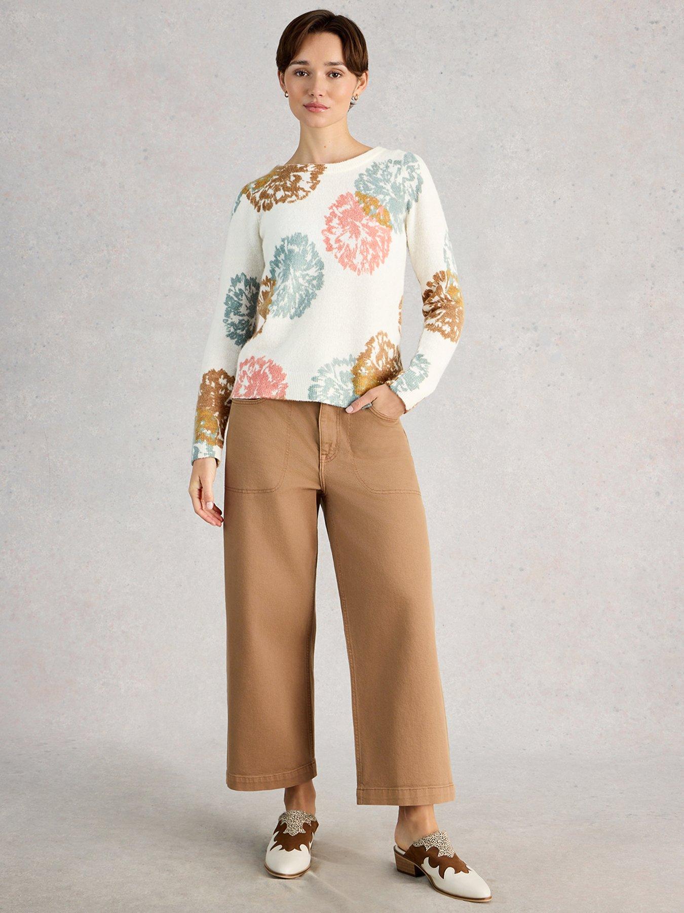 front image of white-stuff-jodie-print-jumper