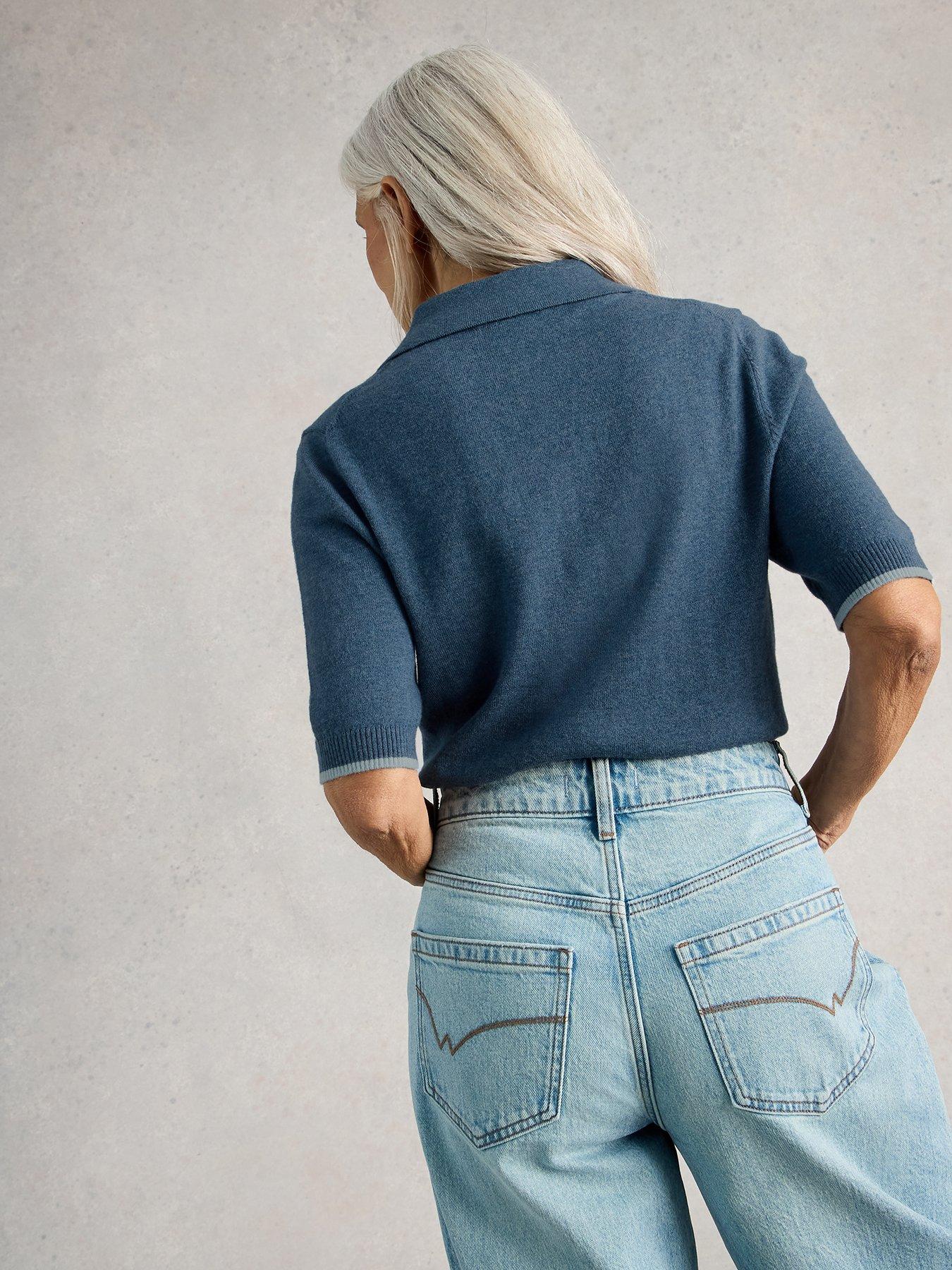 stillFront image of white-stuff-poppy-polo-top-blue