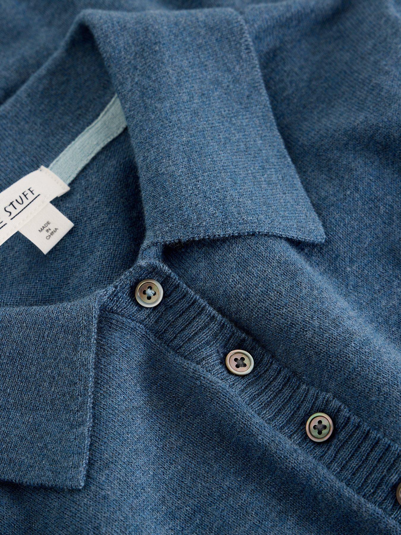 image of white-stuff-poppy-polo-top-blue