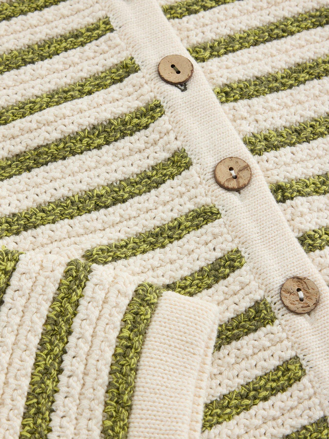  image of white-stuff-belle-stripe-cardigan-white