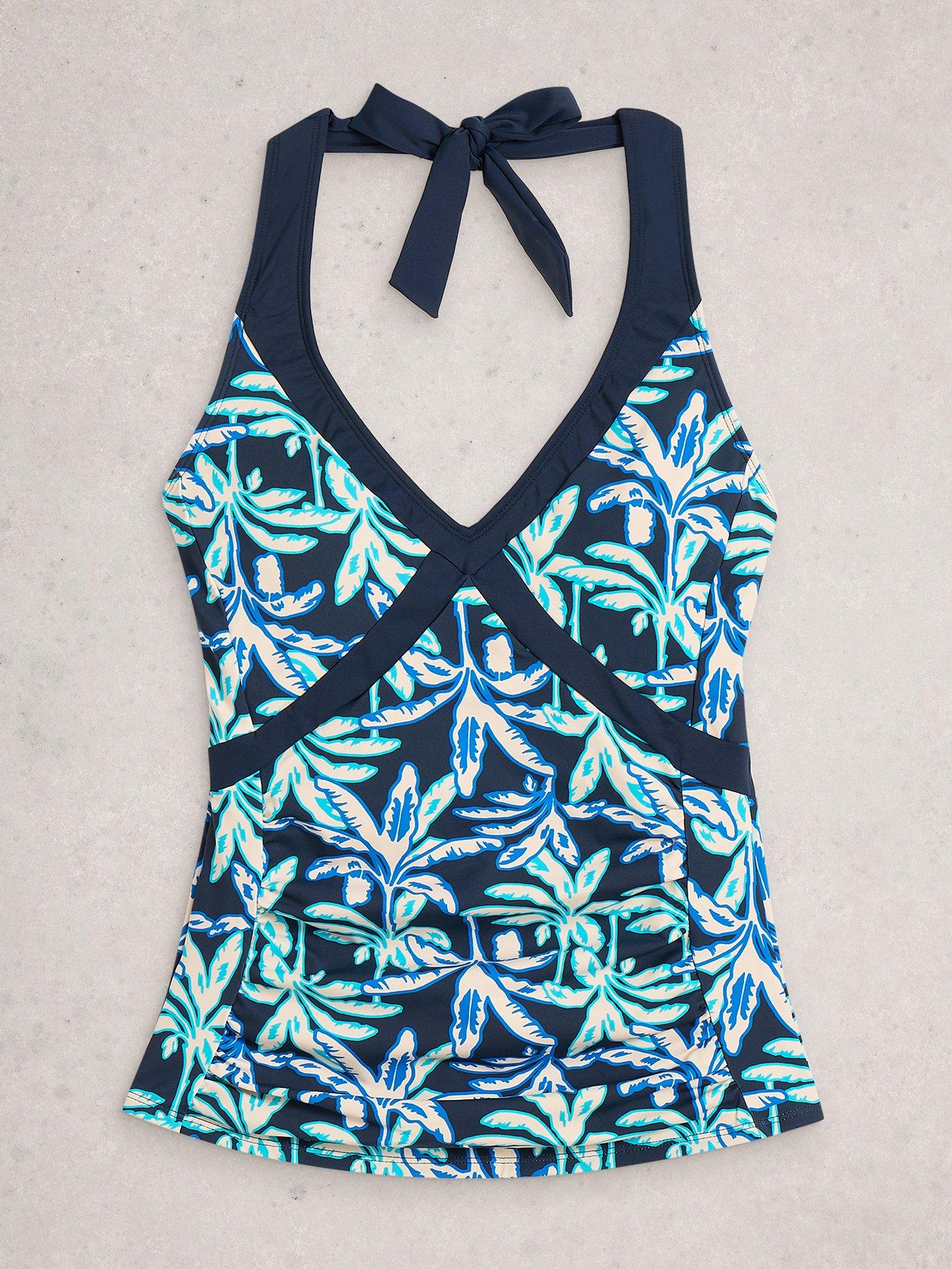  image of white-stuff-valley-control-tankini-top