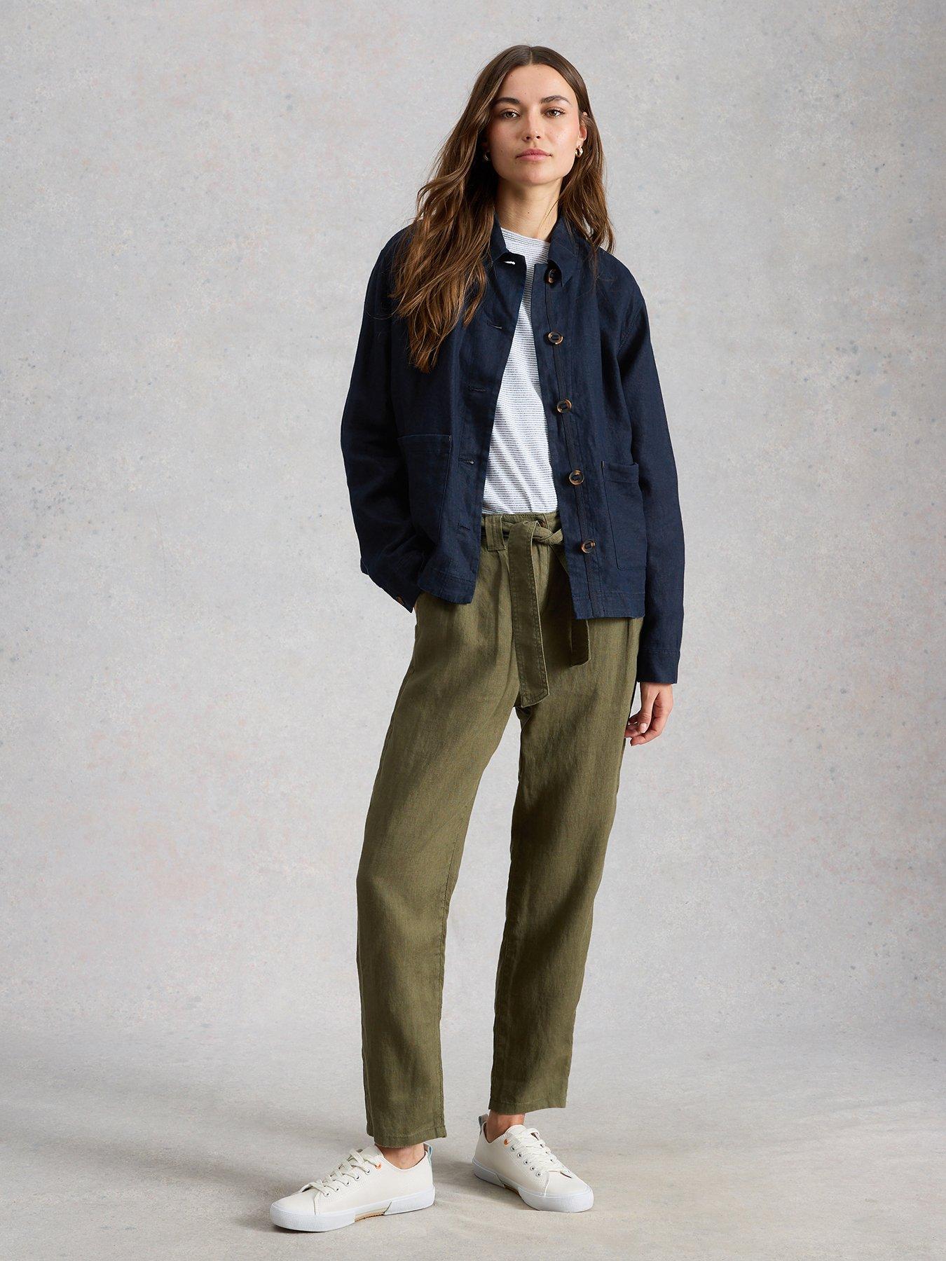Image 3 of 6 of White Stuff Isabel Linen Jacket - Navy