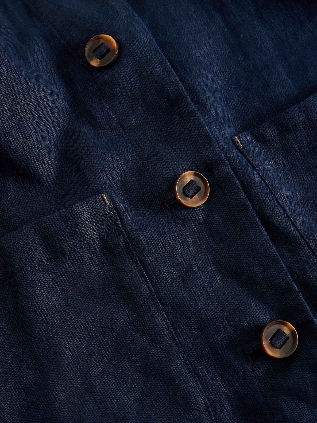 Image 6 of 6 of White Stuff Isabel Linen Jacket - Navy