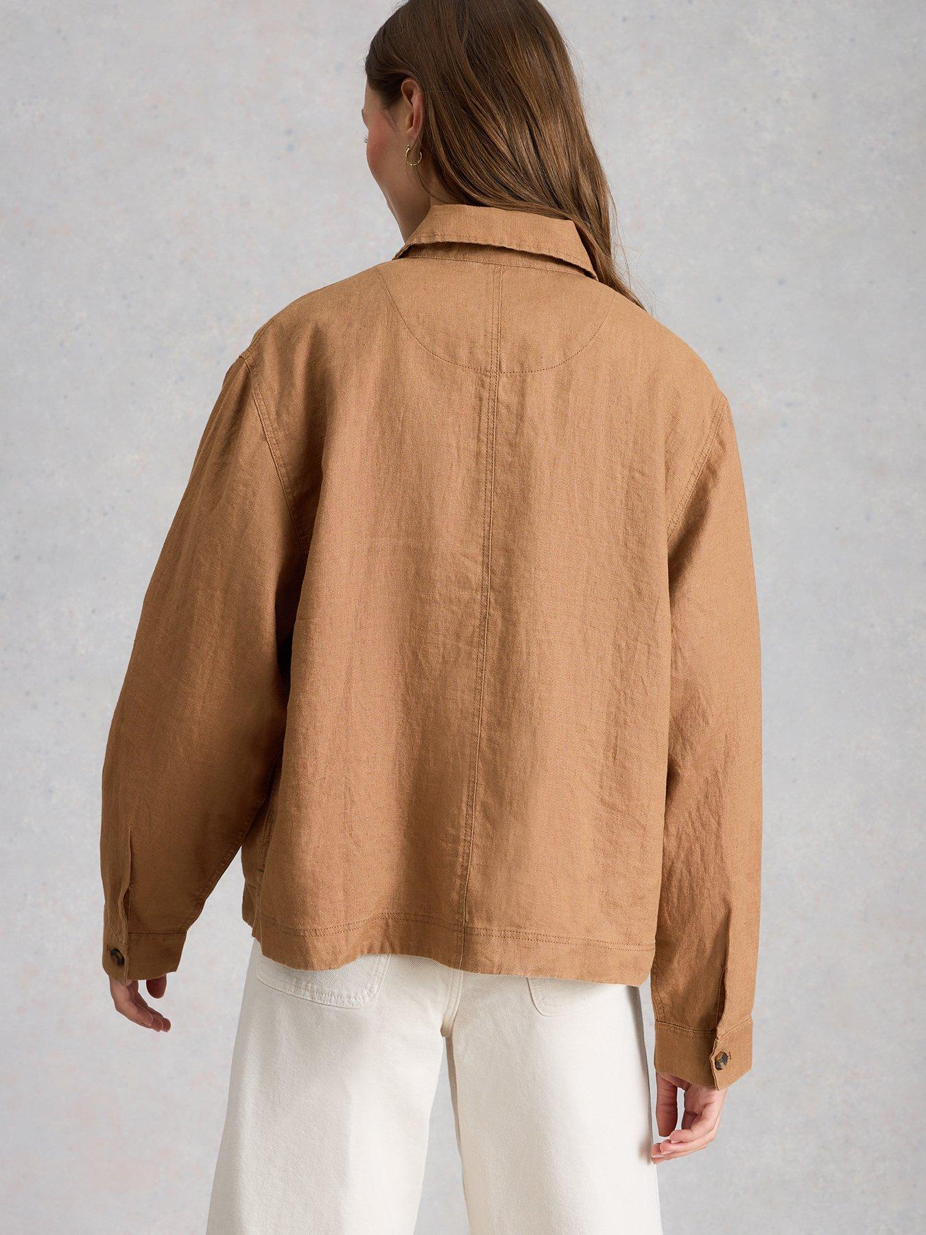 Image 2 of 6 of White Stuff Isabel Linen Jacket - Beige