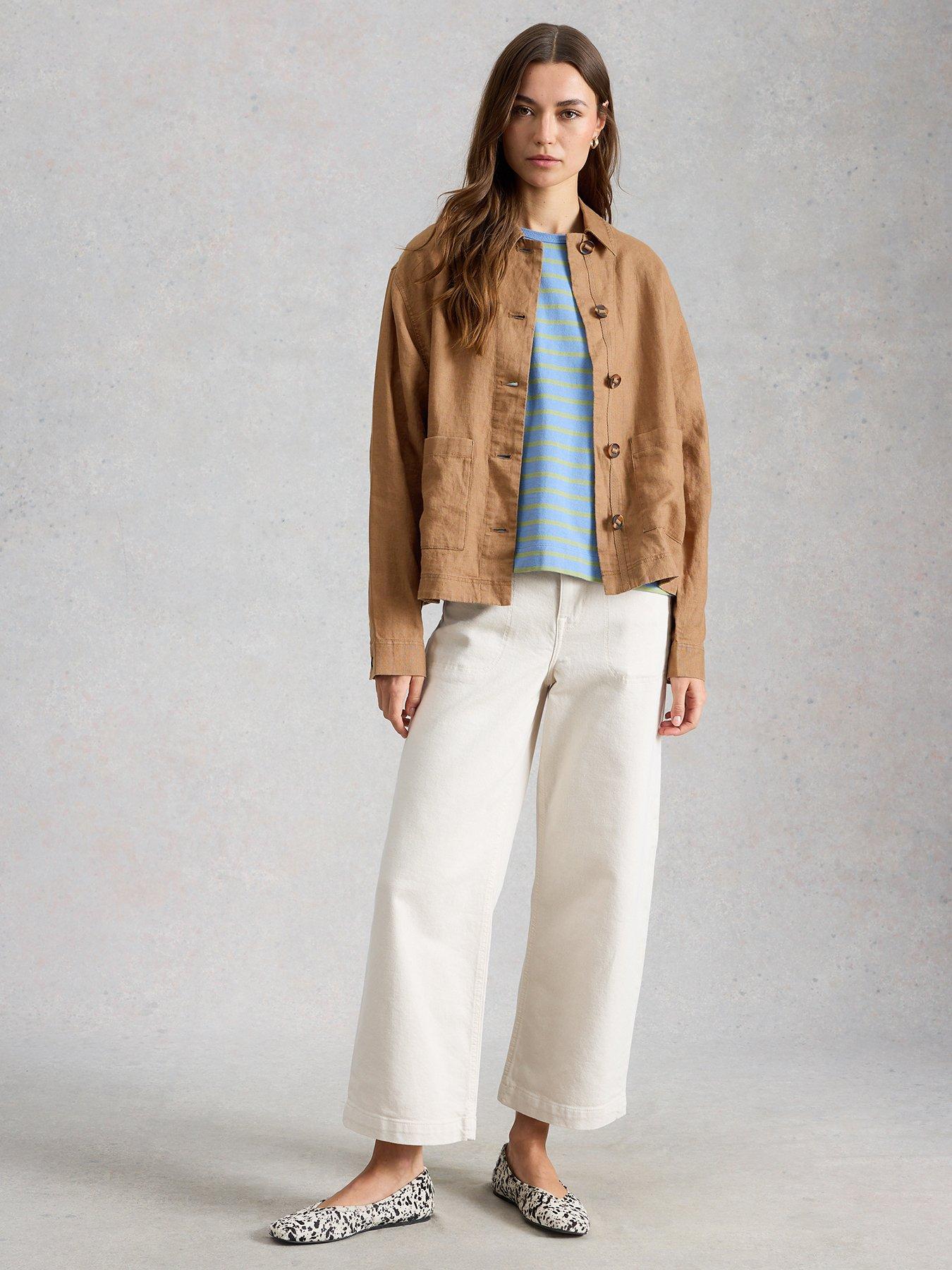 Image 3 of 6 of White Stuff Isabel Linen Jacket - Beige
