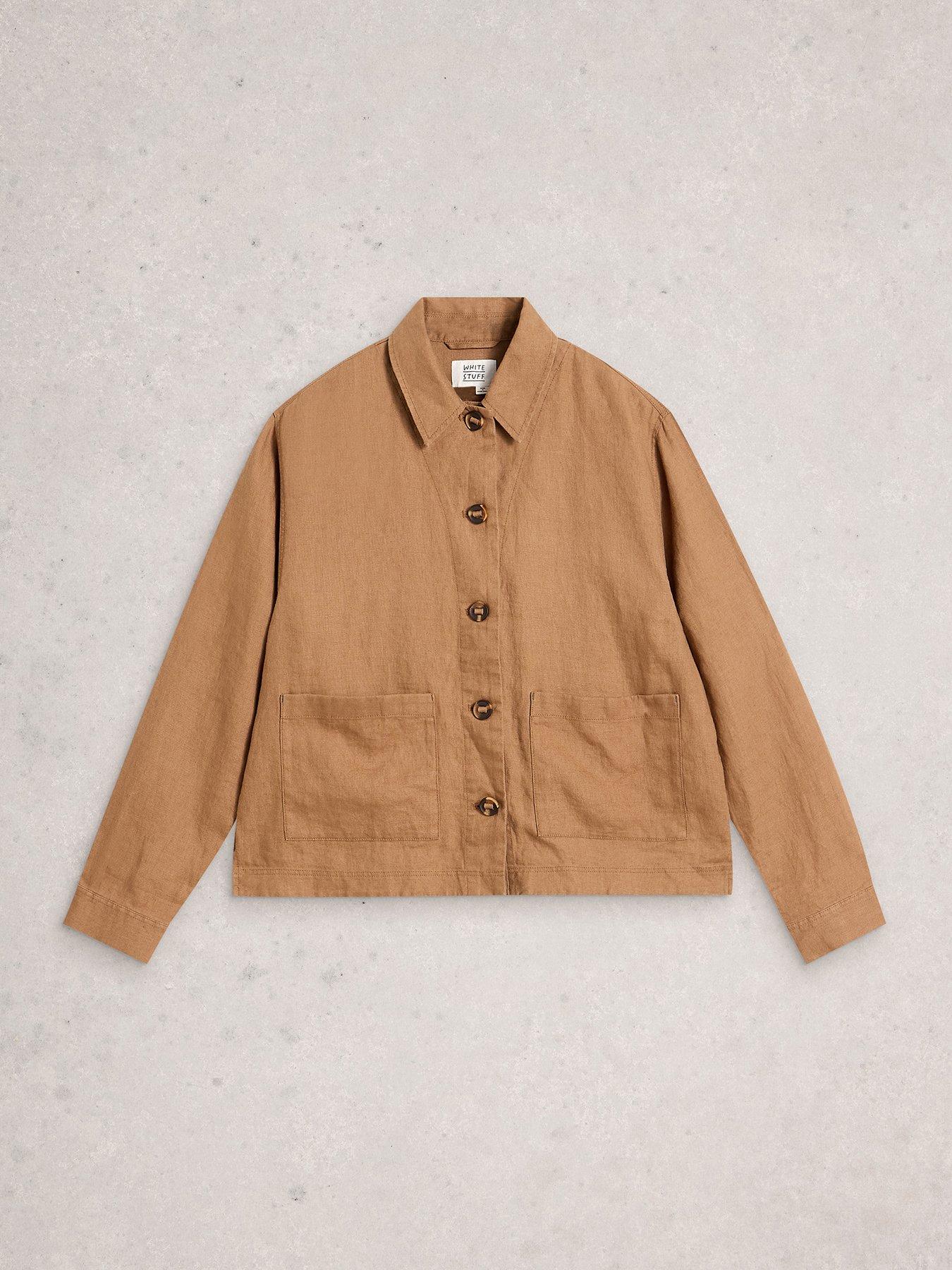 Image 5 of 6 of White Stuff Isabel Linen Jacket - Beige