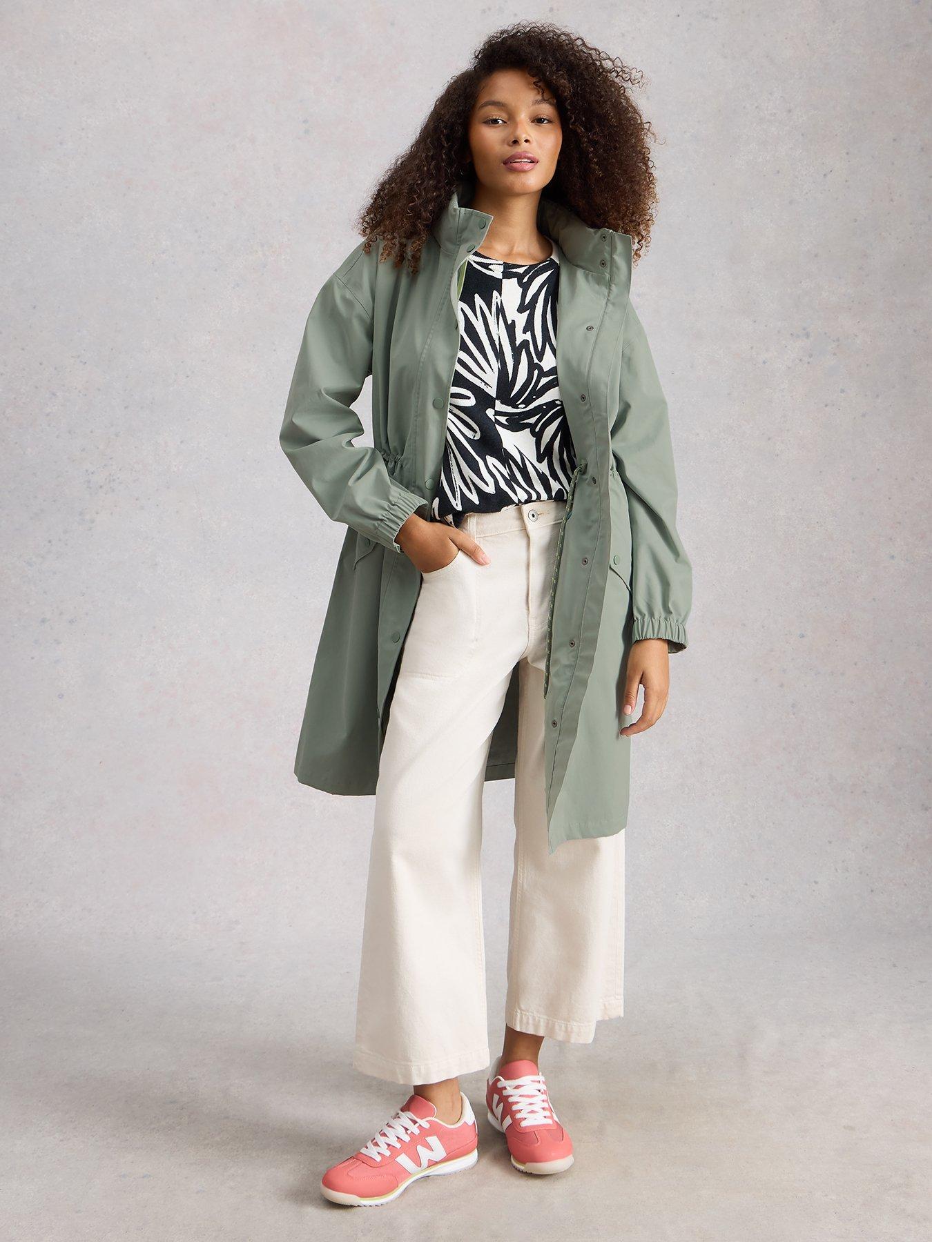  image of white-stuff-beth-waterproof-coat-green