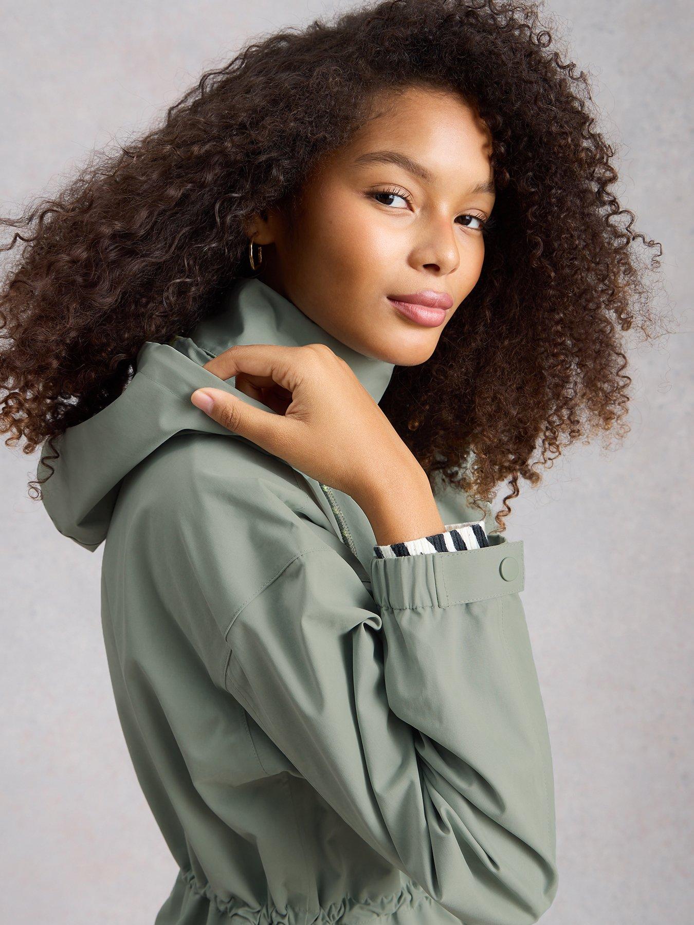  image of white-stuff-beth-waterproof-coat-green