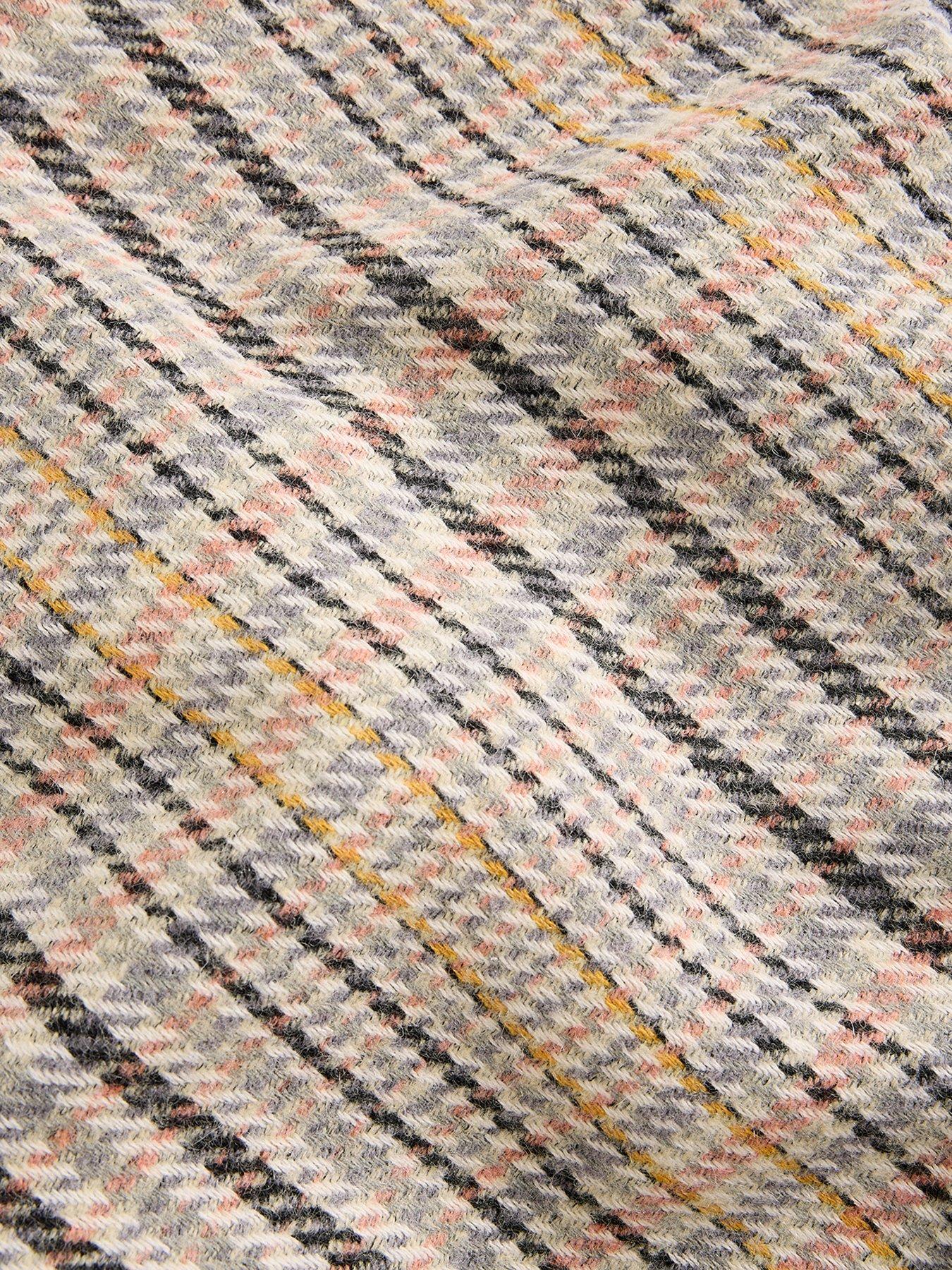 Image 6 of 6 of White Stuff Robyn Check Wool Blend Coat