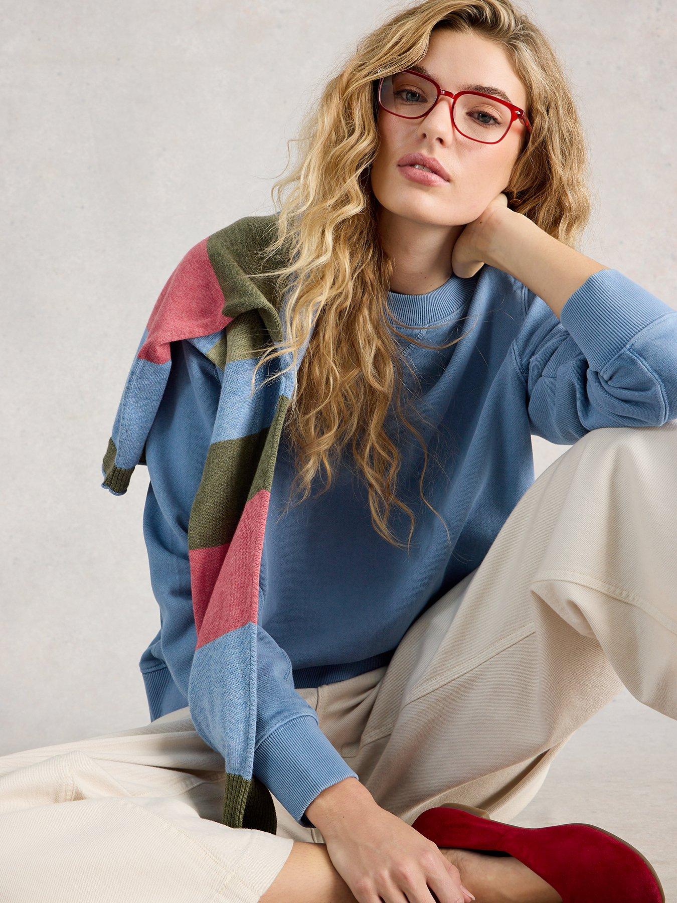  image of white-stuff-daydreamer-sweater-blue