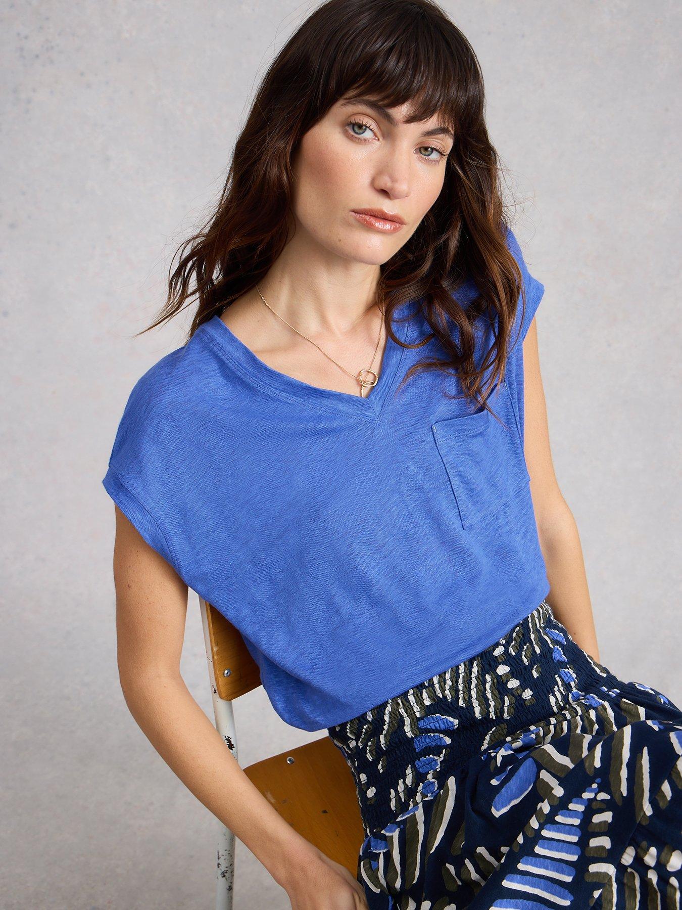  image of white-stuff-iris-linen-tee
