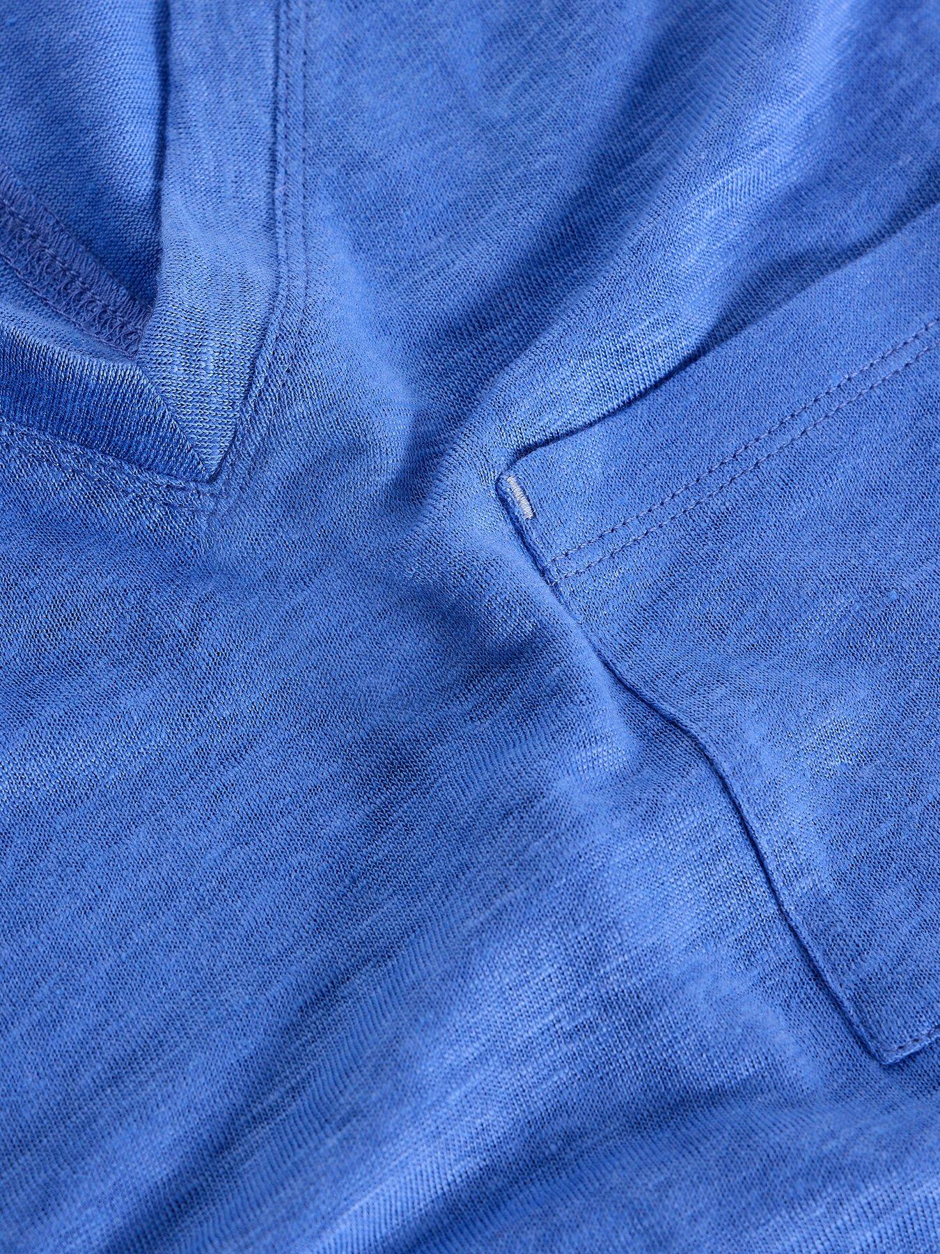 Image 6 of 6 of White Stuff Iris Linen T-Shirt - Blue