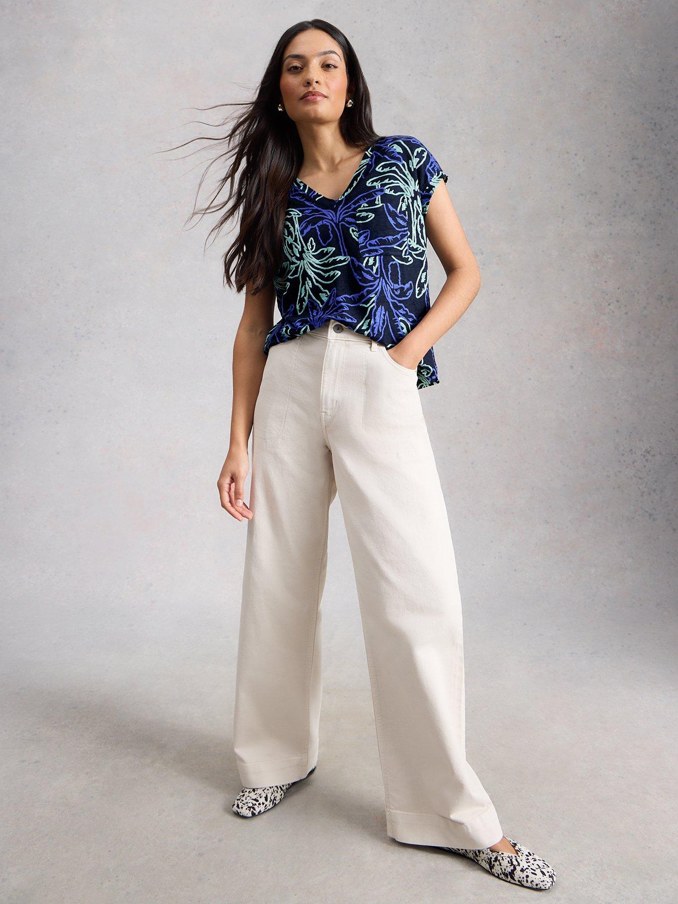 Image 1 of 6 of White Stuff Iris Linen Tee