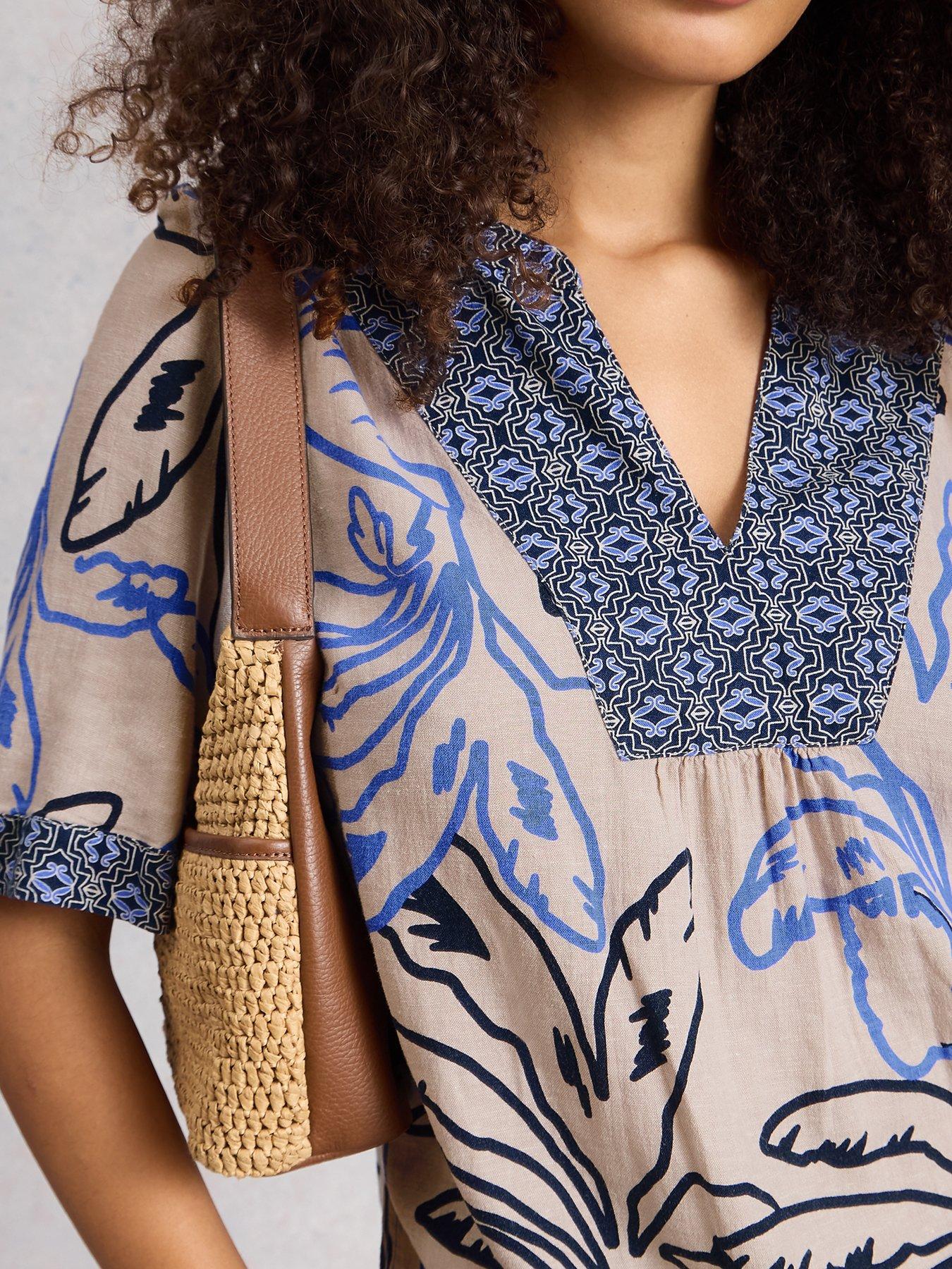  image of white-stuff-ash-linen-blend-top-beige