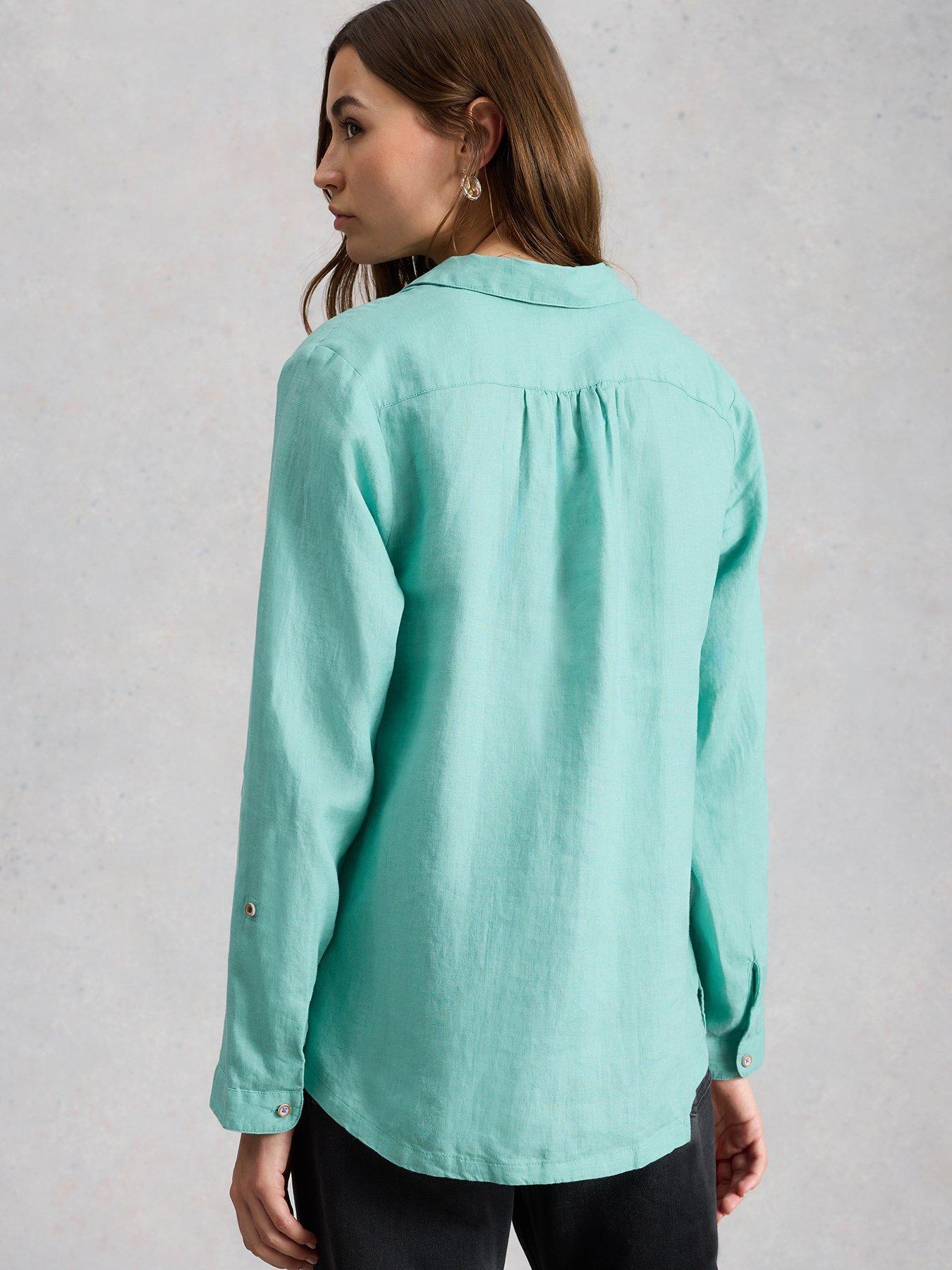 Image 2 of 6 of White Stuff Sophie Linen Shirt - Blue