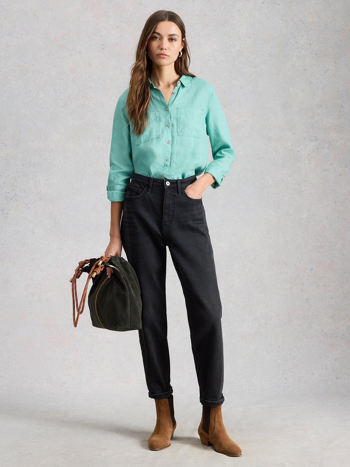 Image 3 of 6 of White Stuff Sophie Linen Shirt - Blue