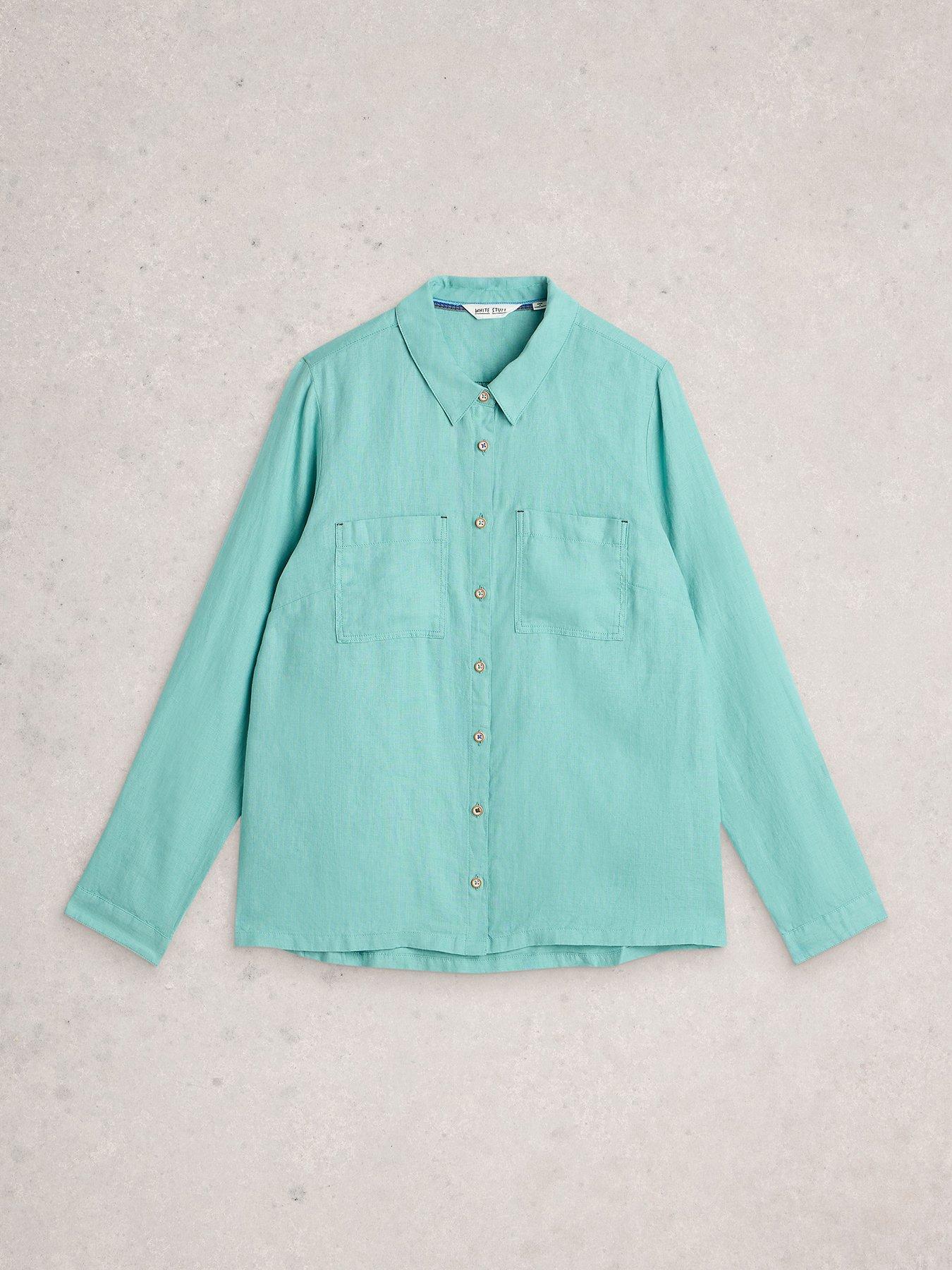 Image 5 of 6 of White Stuff Sophie Linen Shirt - Blue