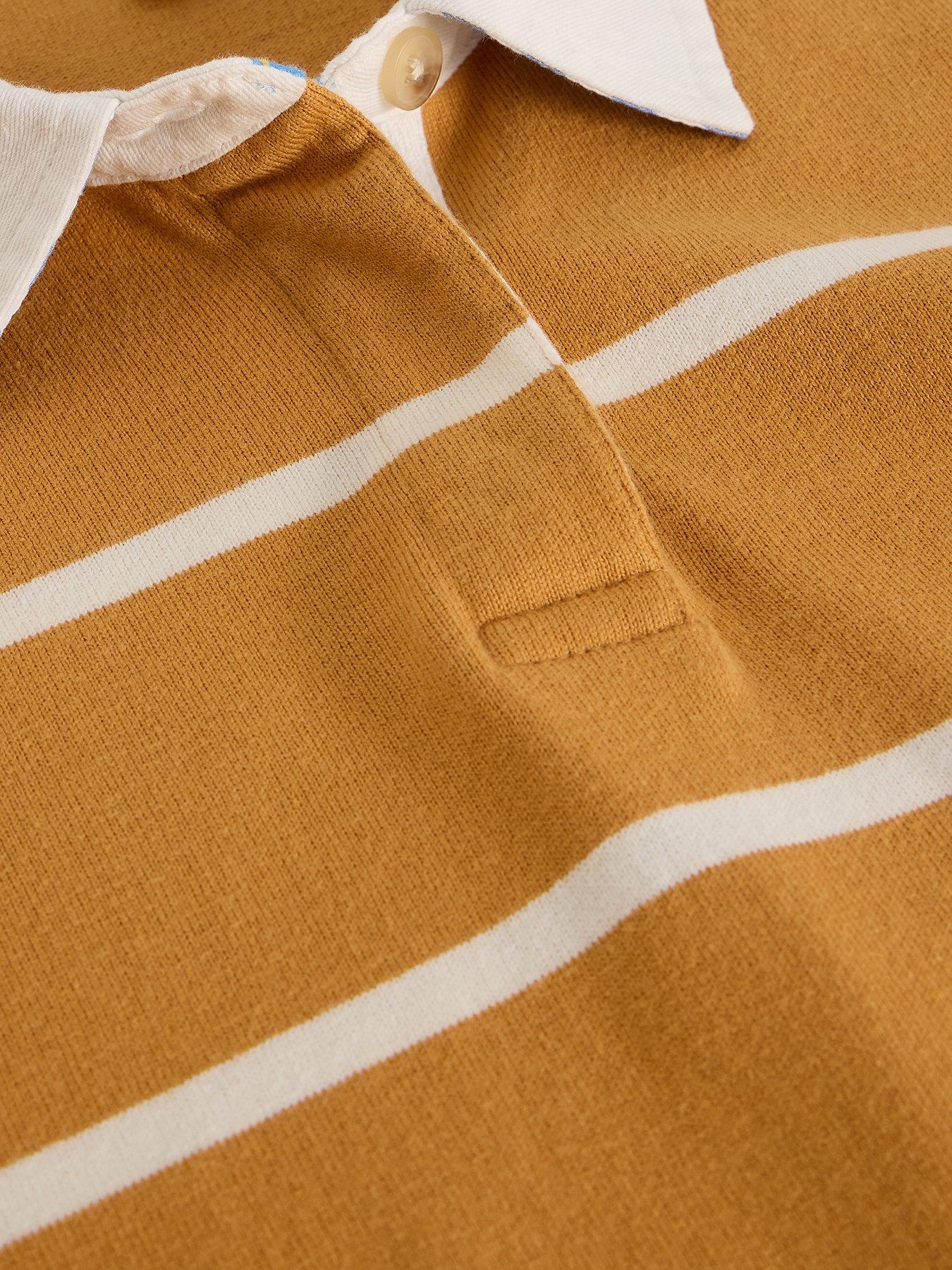  image of white-stuff-stella-stripe-rugby-top-yellow