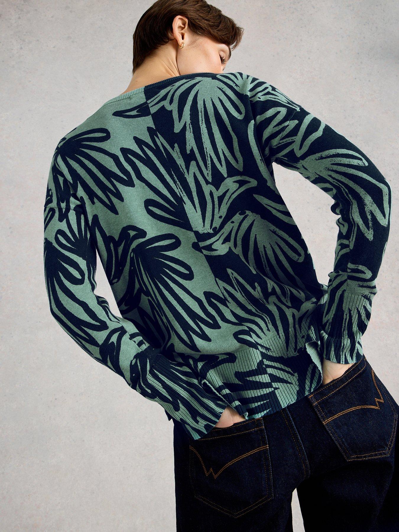 Image 2 of 5 of White Stuff Olive Print Jumper