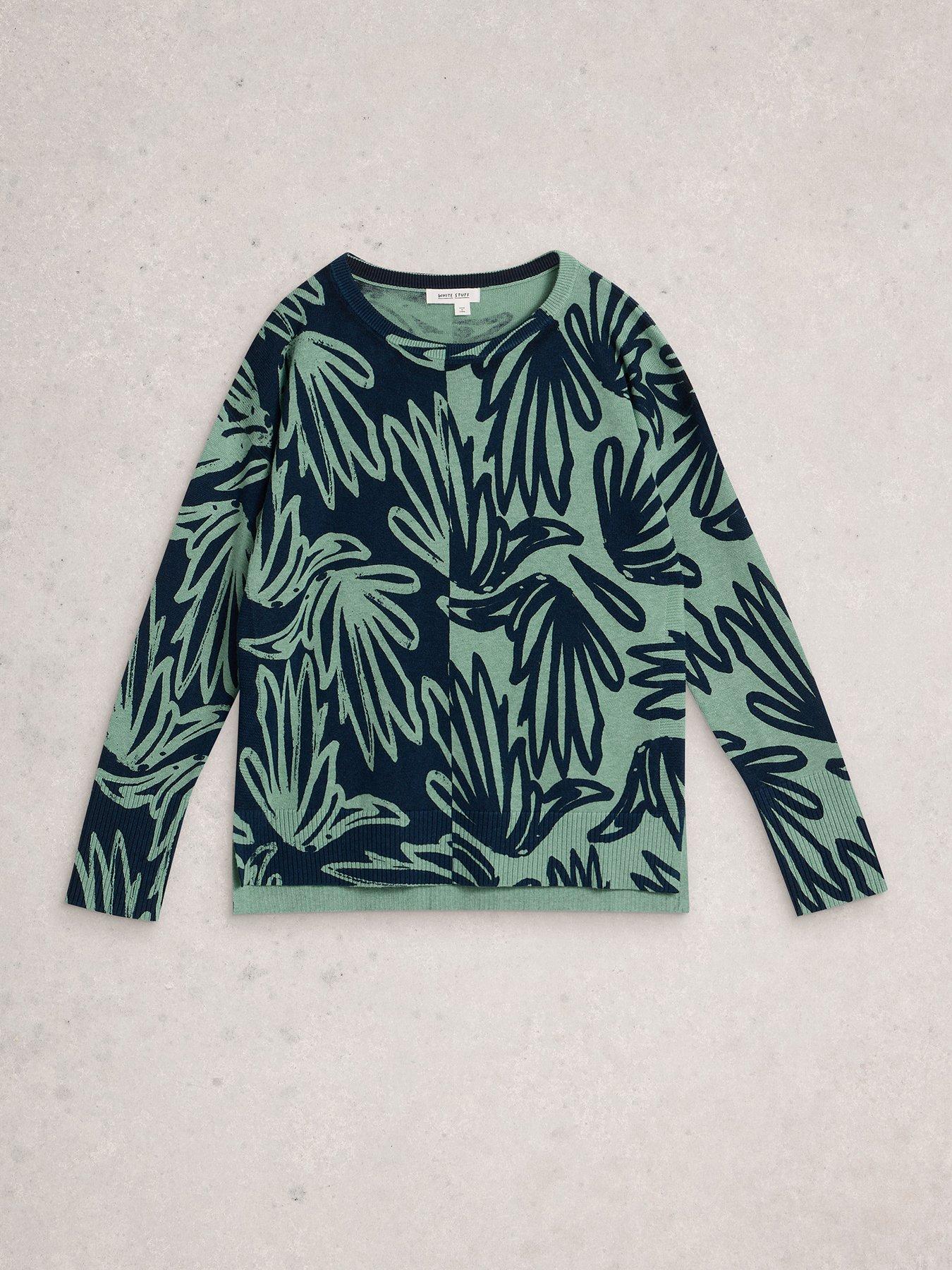 Image 5 of 5 of White Stuff Olive Print Jumper