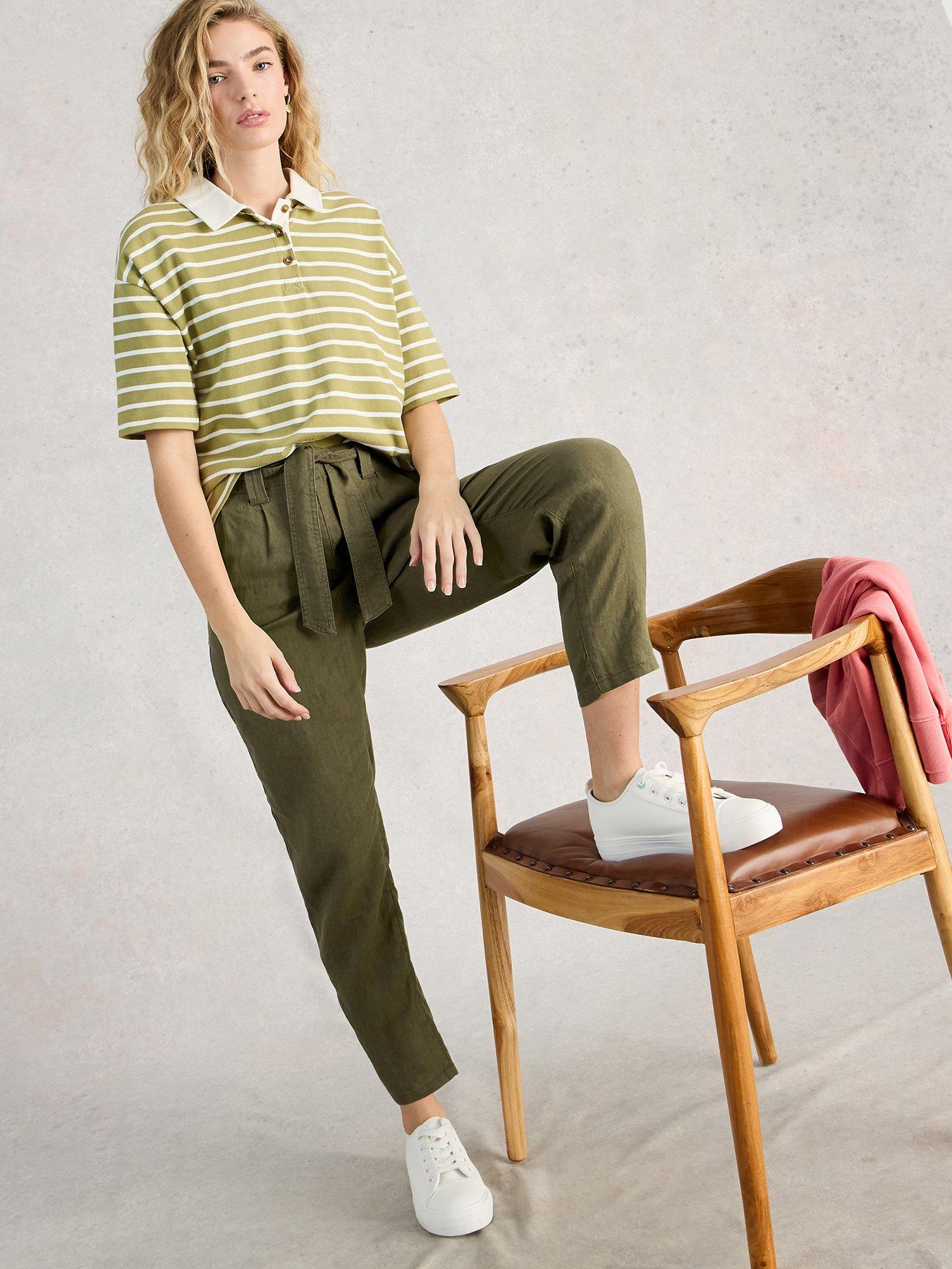  image of white-stuff-hadley-linen-trouser-green