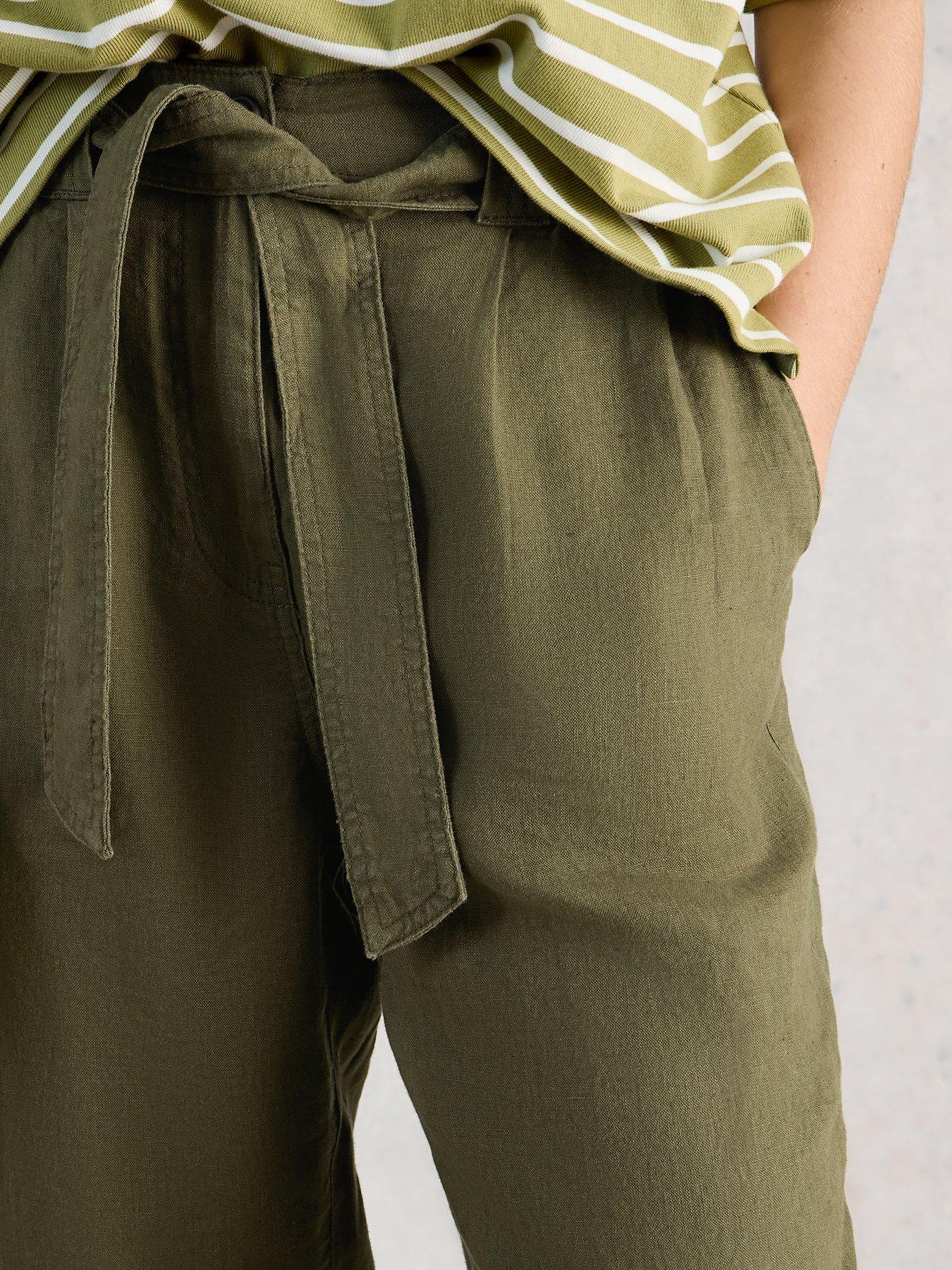  image of white-stuff-hadley-linen-trouser-green