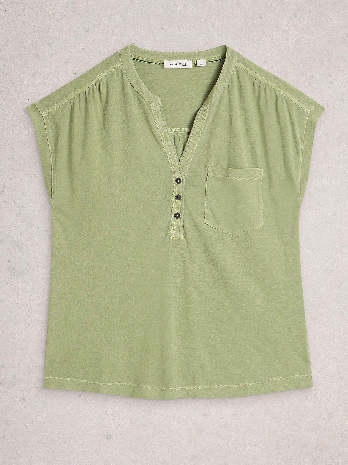  image of white-stuff-cecily-shirt-green