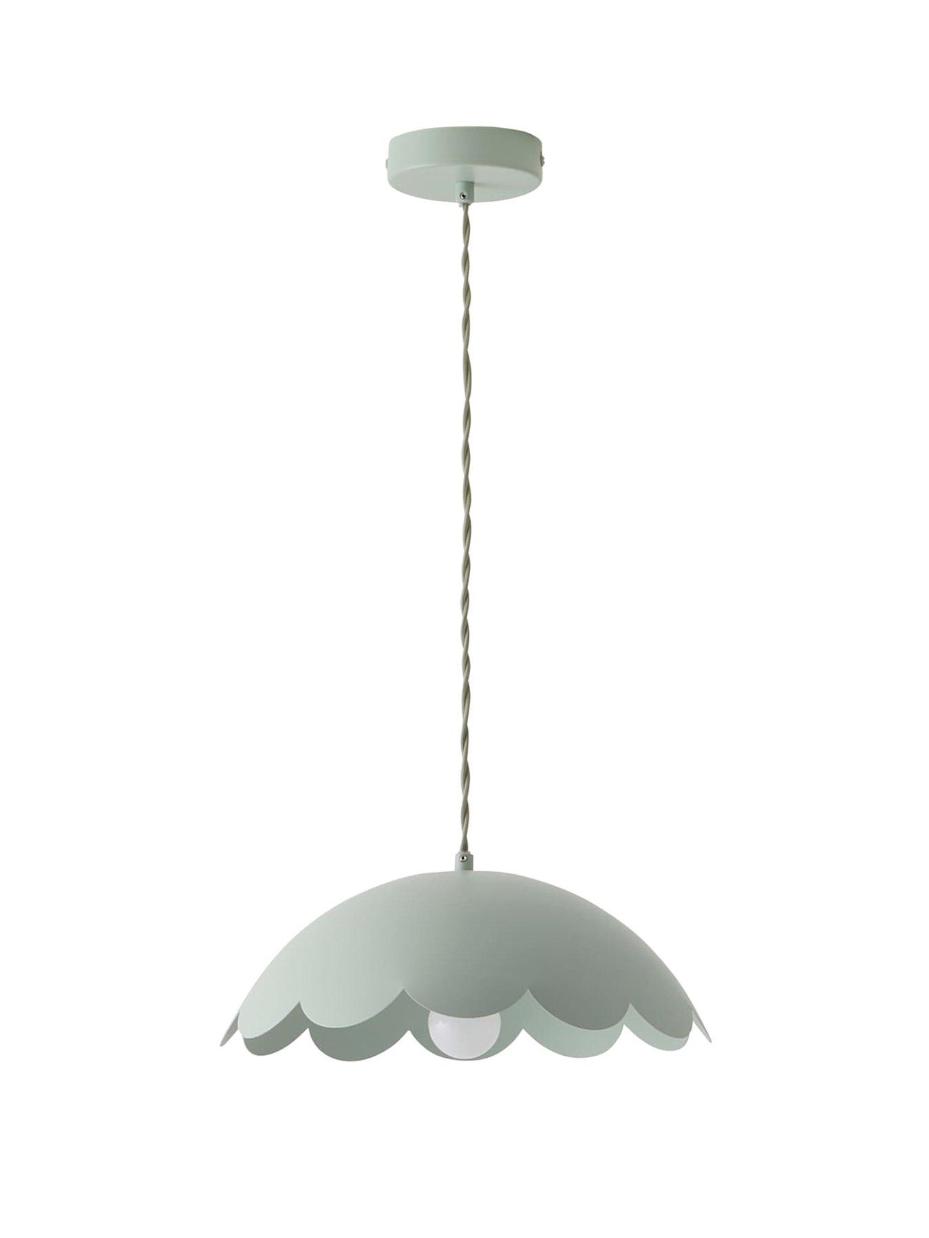  image of valuelights-millie-flower-scallop-pendant-ceiling-light