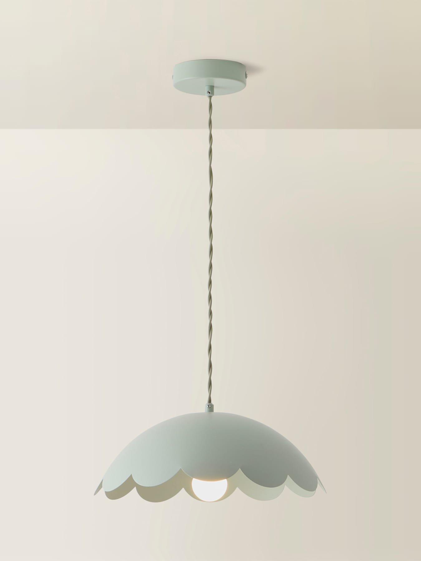  image of valuelights-millie-flower-scallop-pendant-ceiling-light