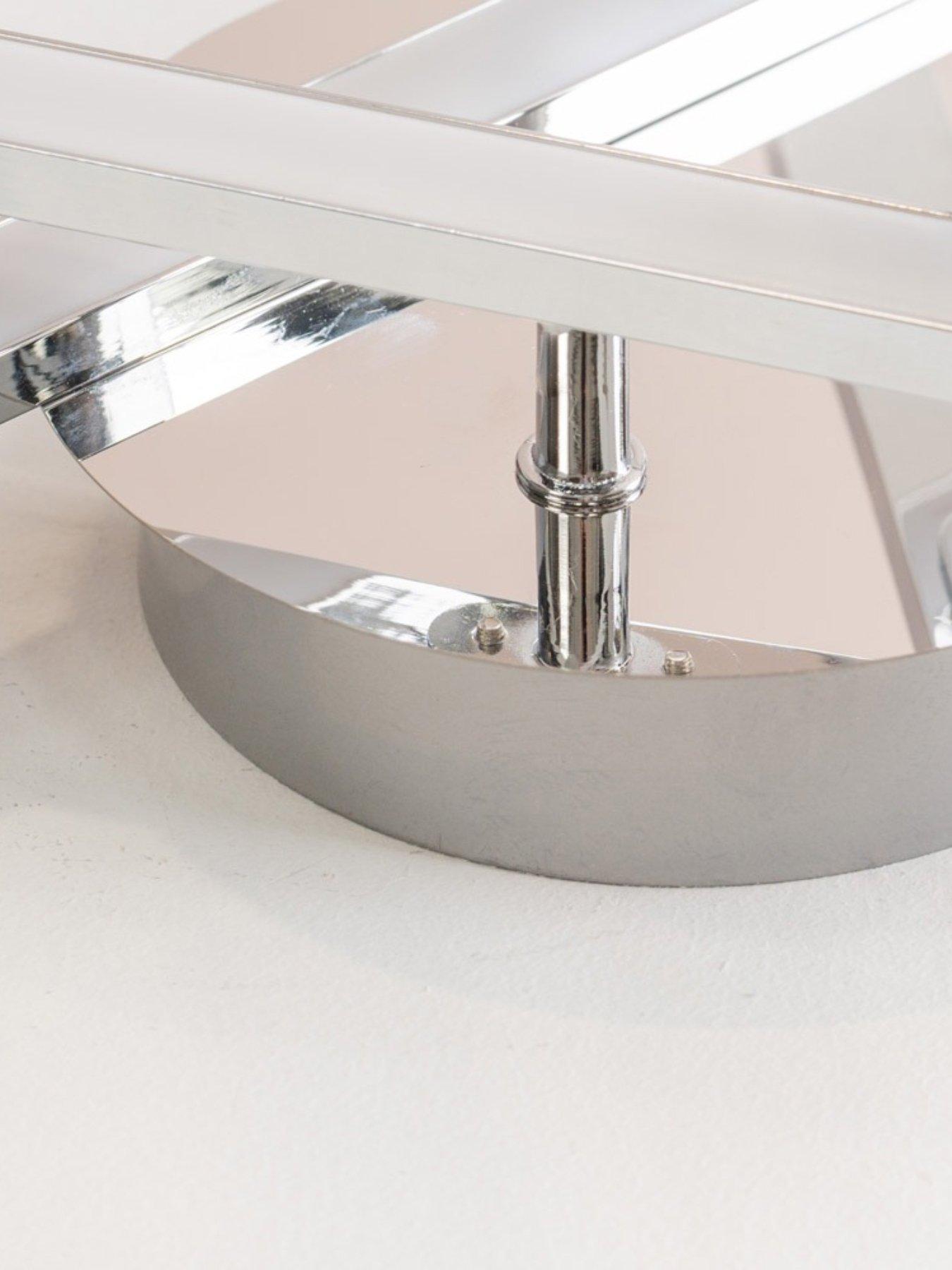 Image 3 of 5 of ValueLights Infinity Chrome Adjustable Crossover IP44 Integrated LED Ceiling Light
