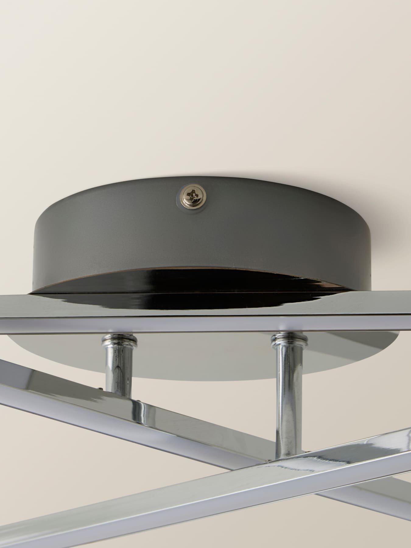  image of valuelights-infinity-chrome-adjustable-crossover-ip44-integrated-led-ceiling-light