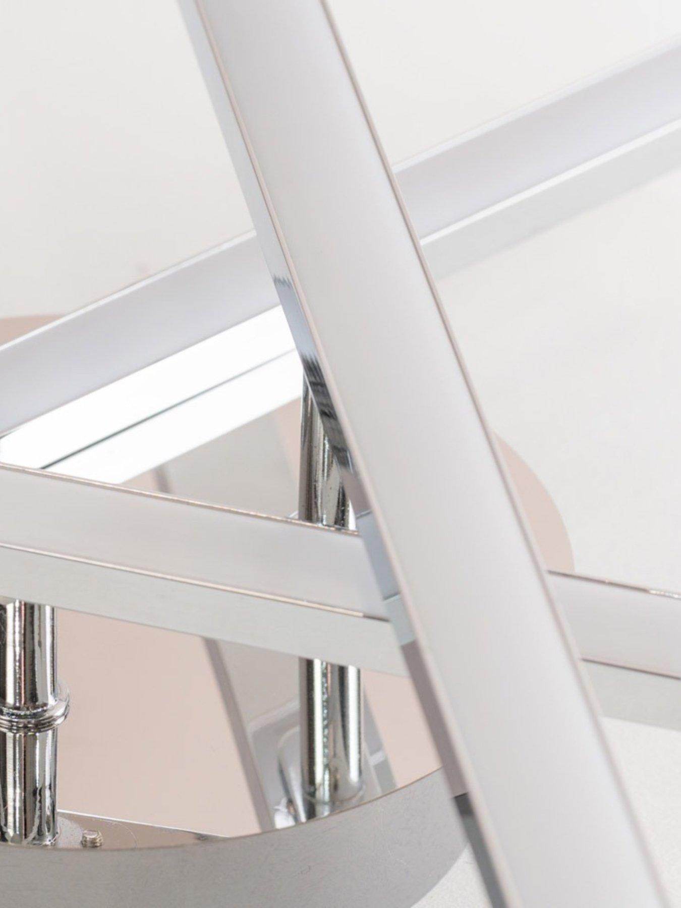 Image 4 of 5 of ValueLights Infinity Chrome Adjustable Crossover IP44 Integrated LED Ceiling Light