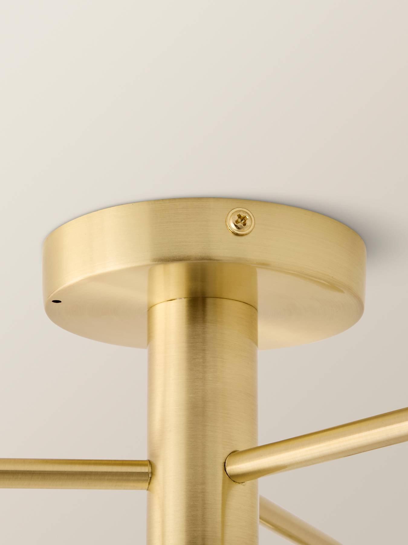 Image 5 of 6 of ValueLights Amaia Brushed Gold IP44 Rated 3 Way Clear Ribbed Glass Ceiling Light