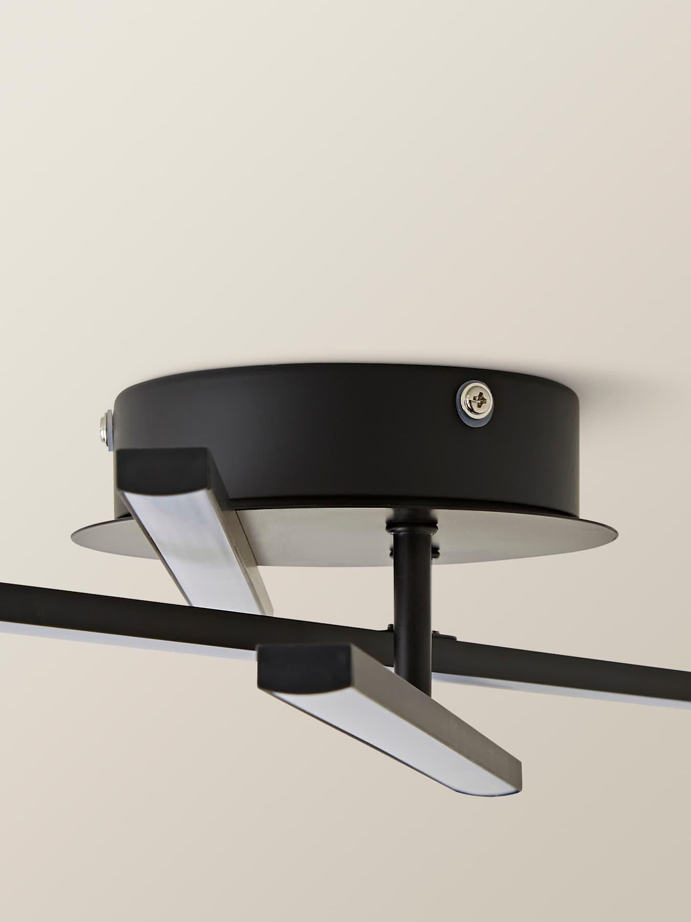 Image 5 of 6 of ValueLights Infinity Black Adjustable Crossover IP44 Integrated LED Ceiling Light