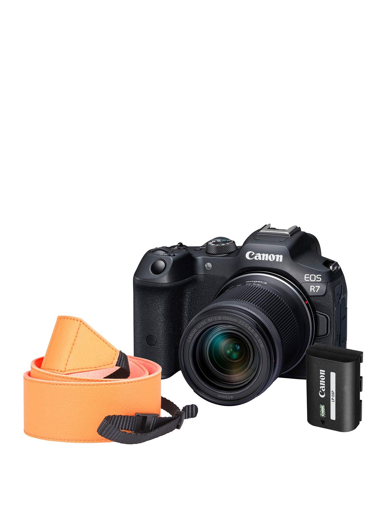 Image 1 of 5 of Canon EOS R7 Camera Kit inc RF-S 18-150mm Lens, Neck Strap &amp; Additional LP-E6P Battery - Black