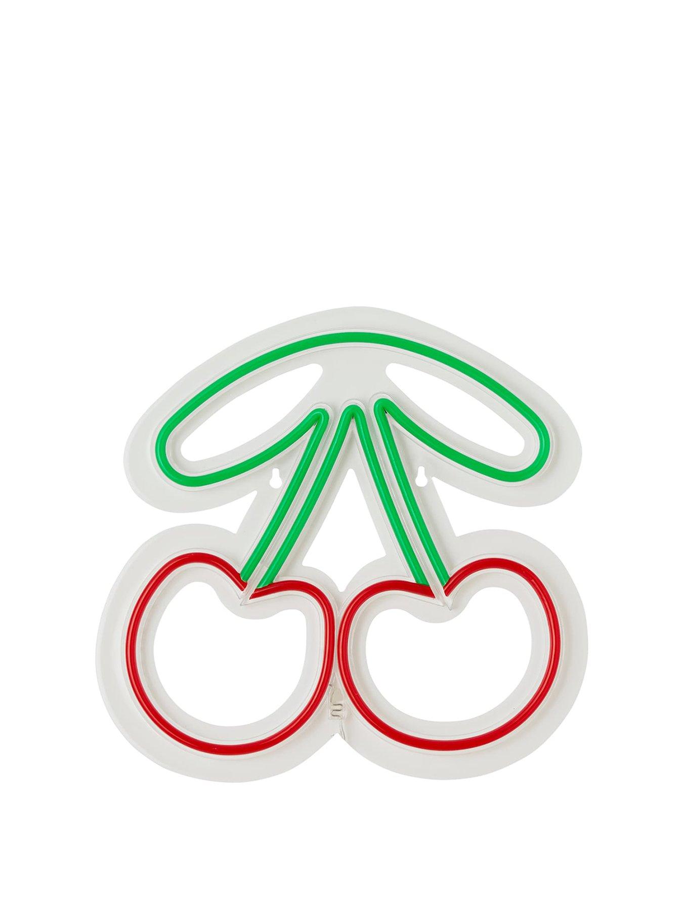 Image 2 of 5 of ValueLights Cherries Neon Sign Decoration Wall Light