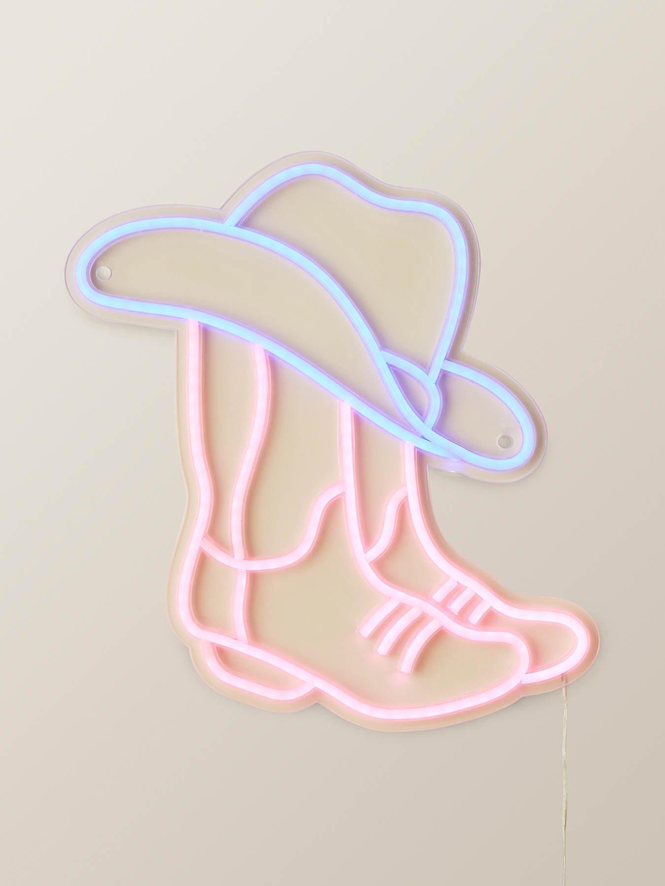 Image 5 of 5 of ValueLights Cowboy Neon Sign Decoration Wall Light