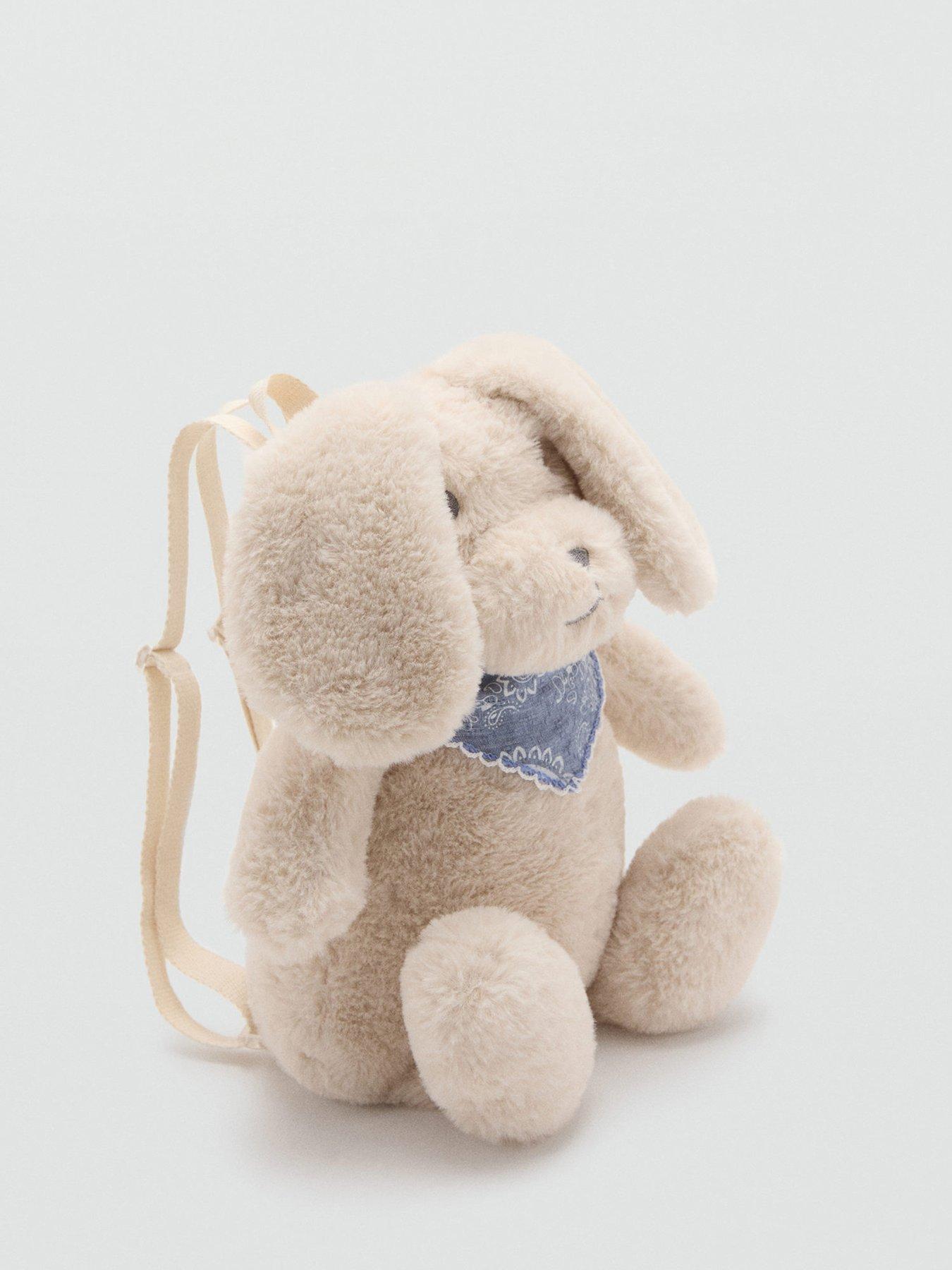 Image 2 of 4 of Mango Younger Girls Fluffy Doggy Backpack - Beige